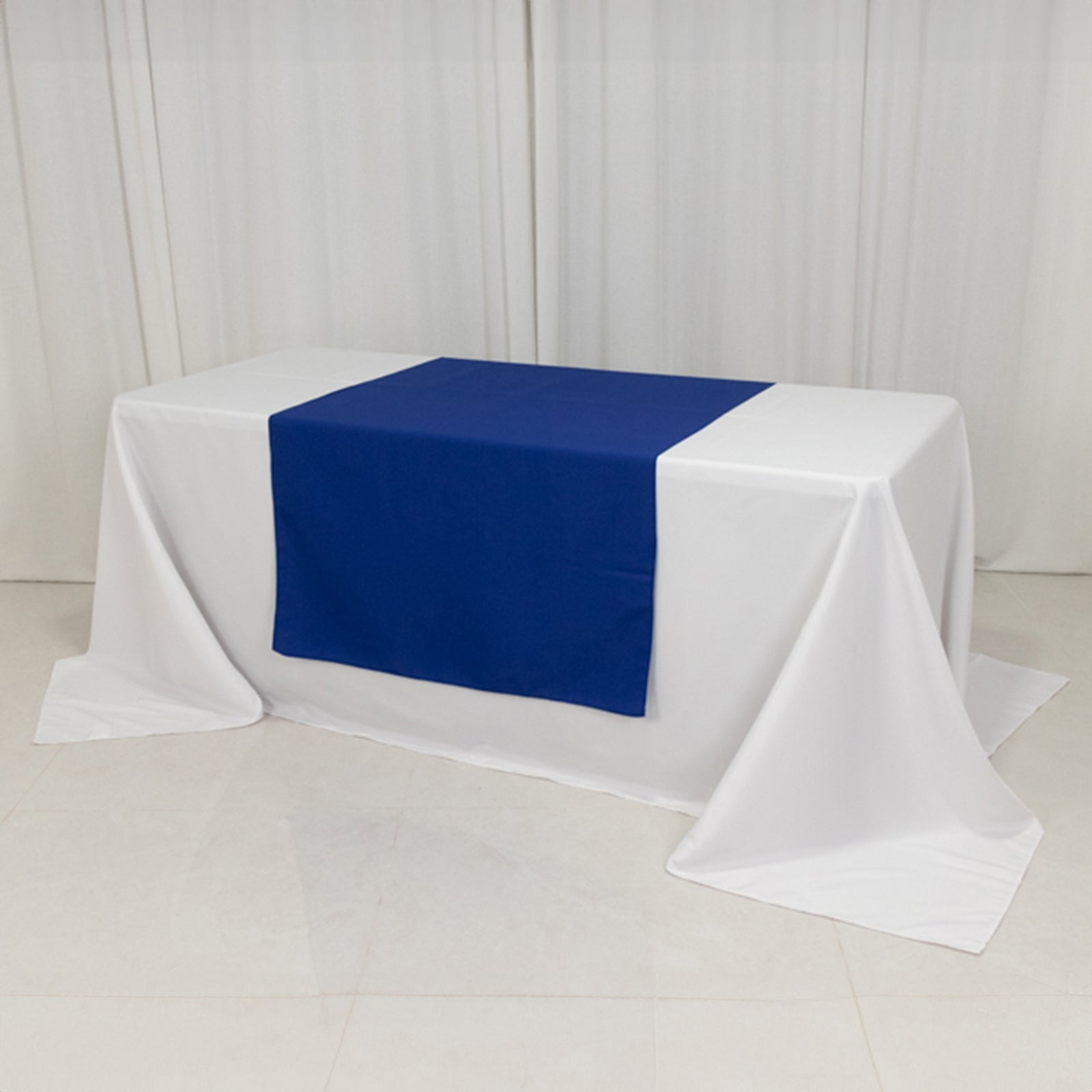 Extra Wide Royal Blue 36x72 Premium Polyester Sublimation Printable Table Runner