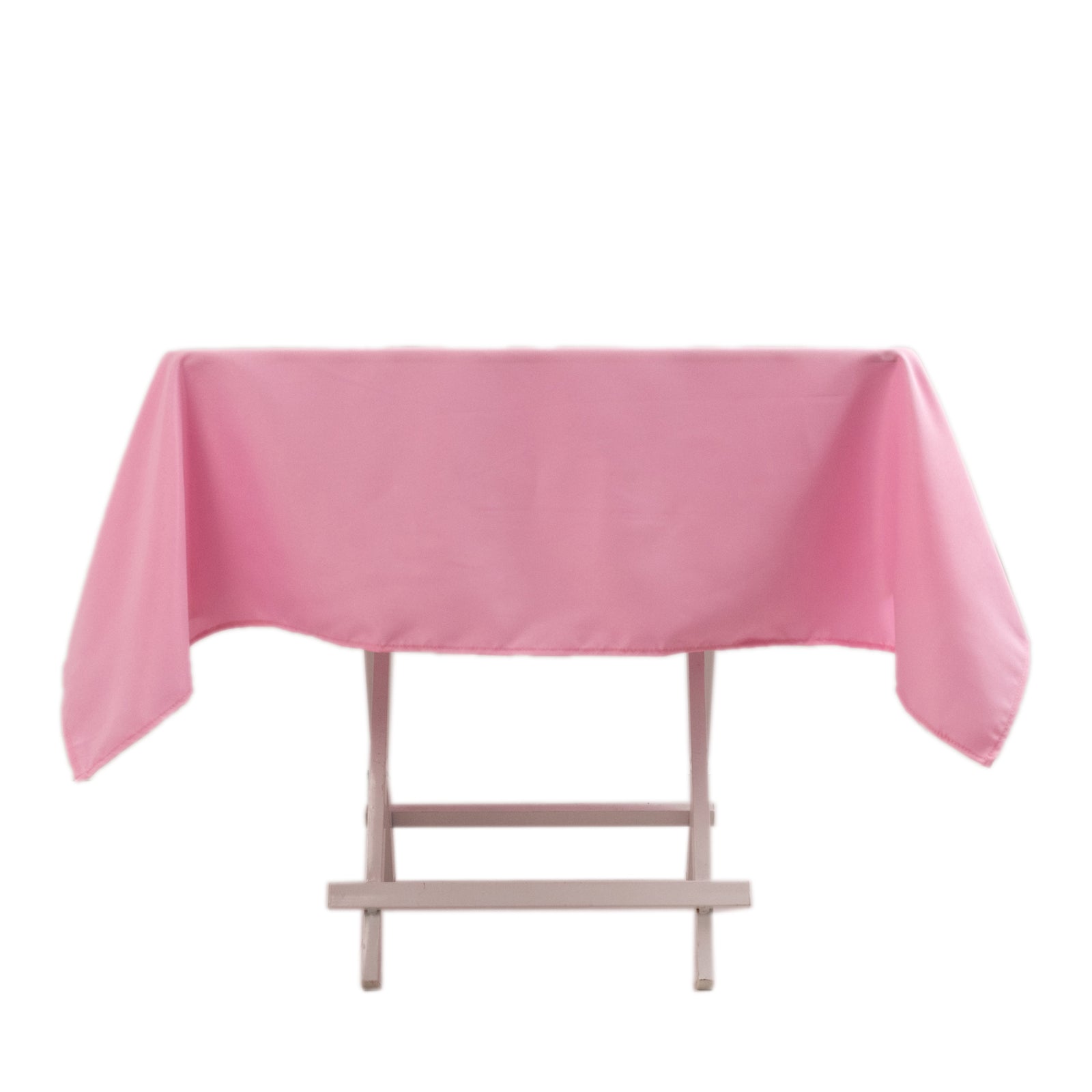 Stain & Wrinkle-Resistant 220GSM Pink 54x54 Premium Polyester Square Tablecloth