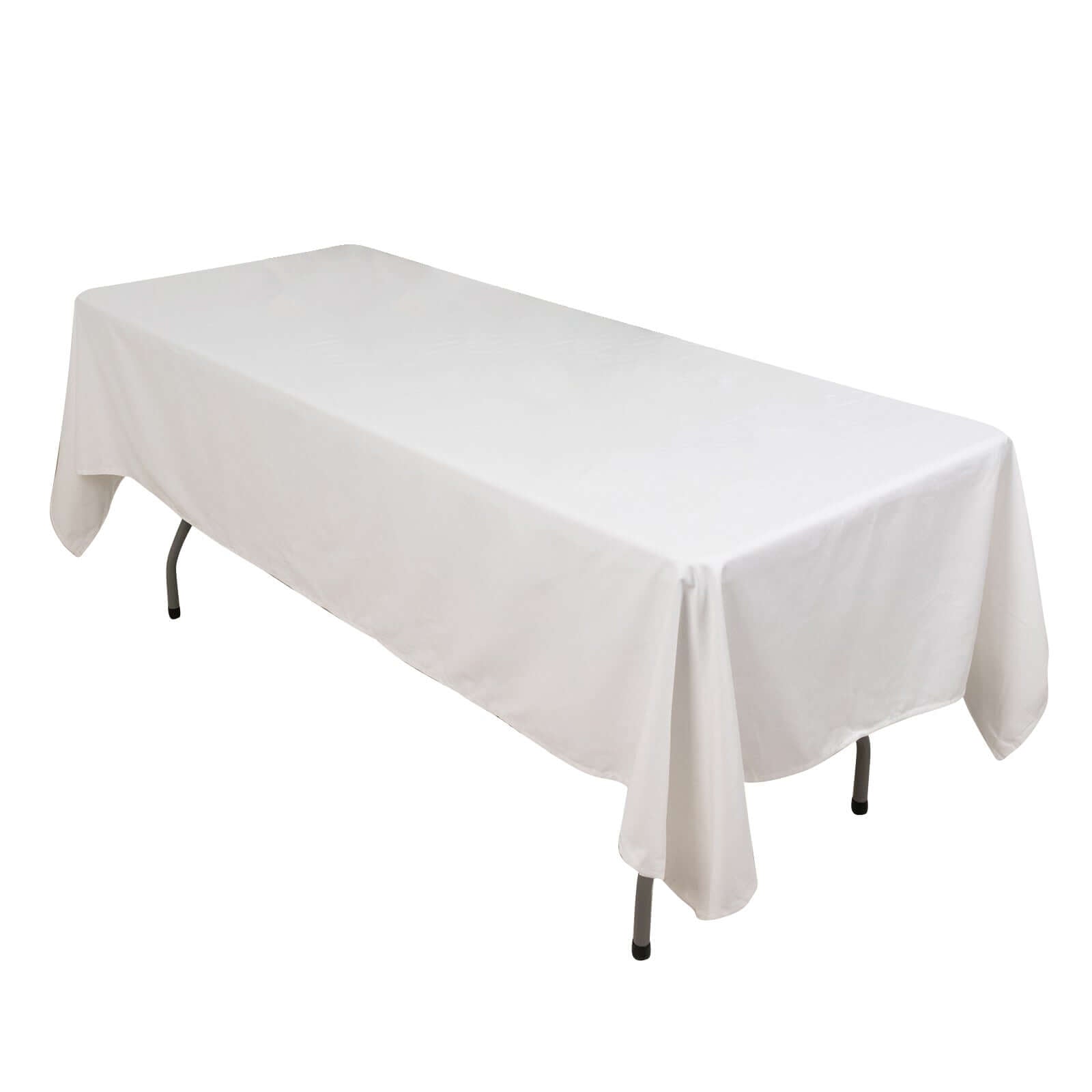Soft and Breathable 100% Cotton White Rectangle Tablecloth, 60x102