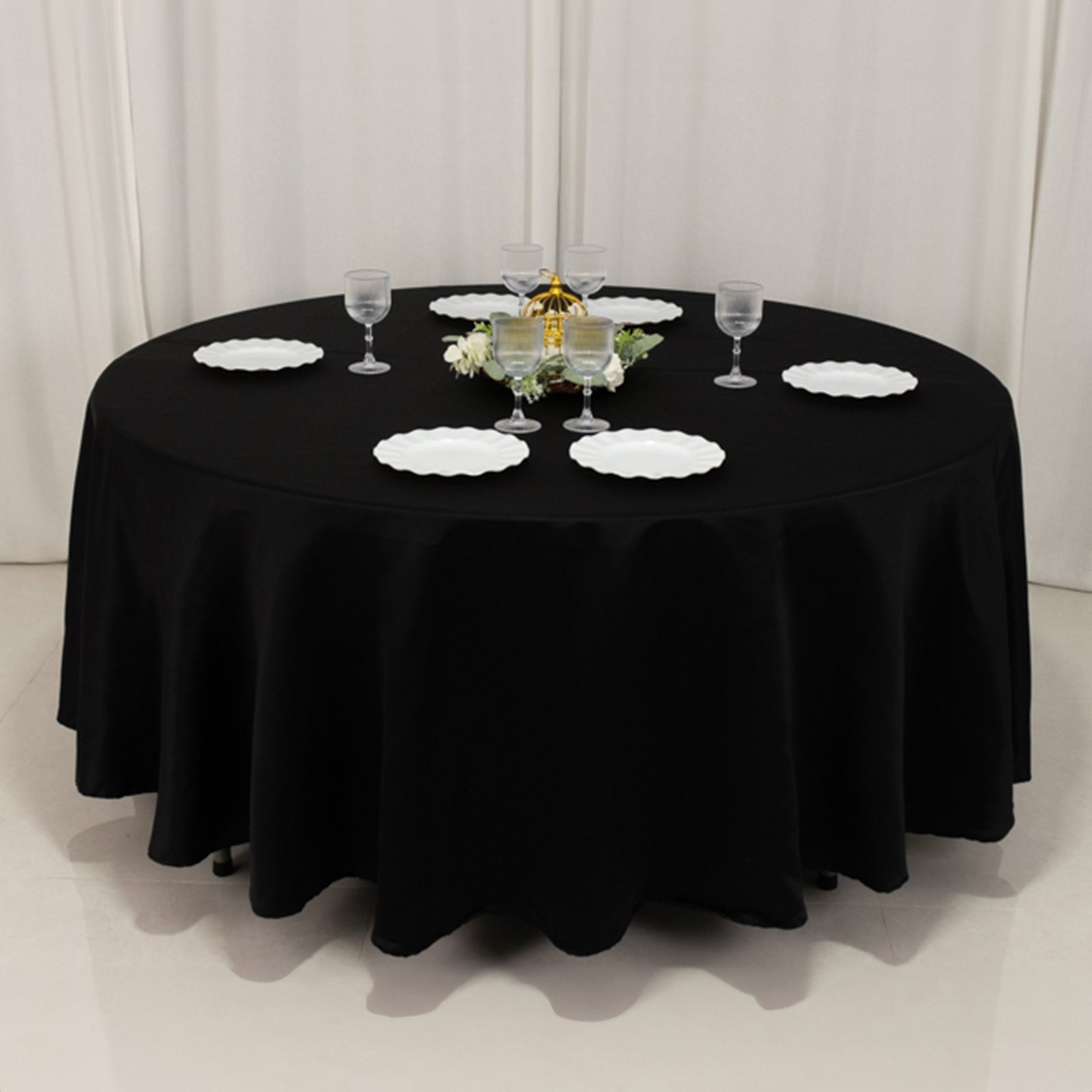 Black Durable Silk-Like Lamour Satin 108