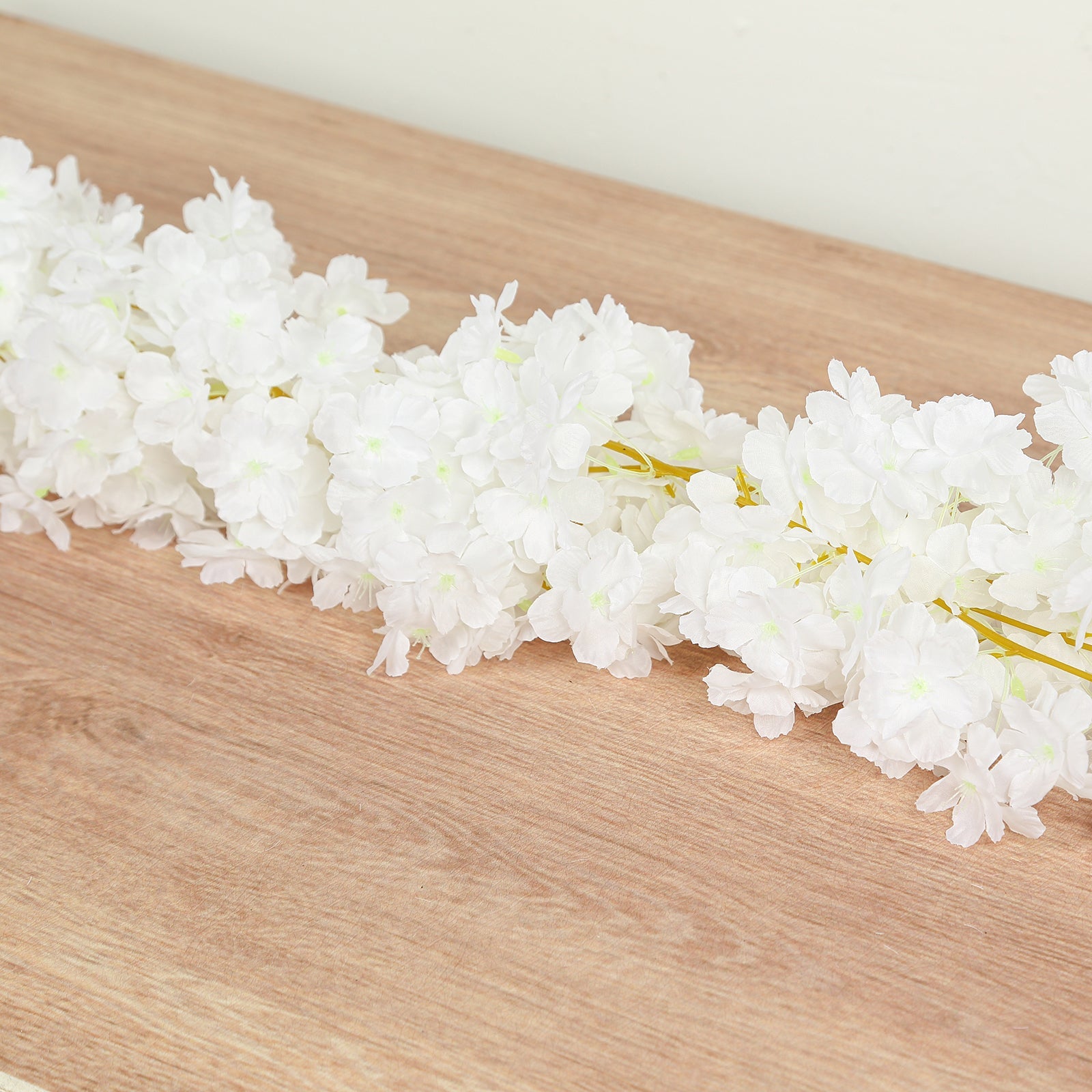 Hot Deal! 5-Piece Set of 6ft White Artificial Cherry Blossom Silk Floral Hanging Vines