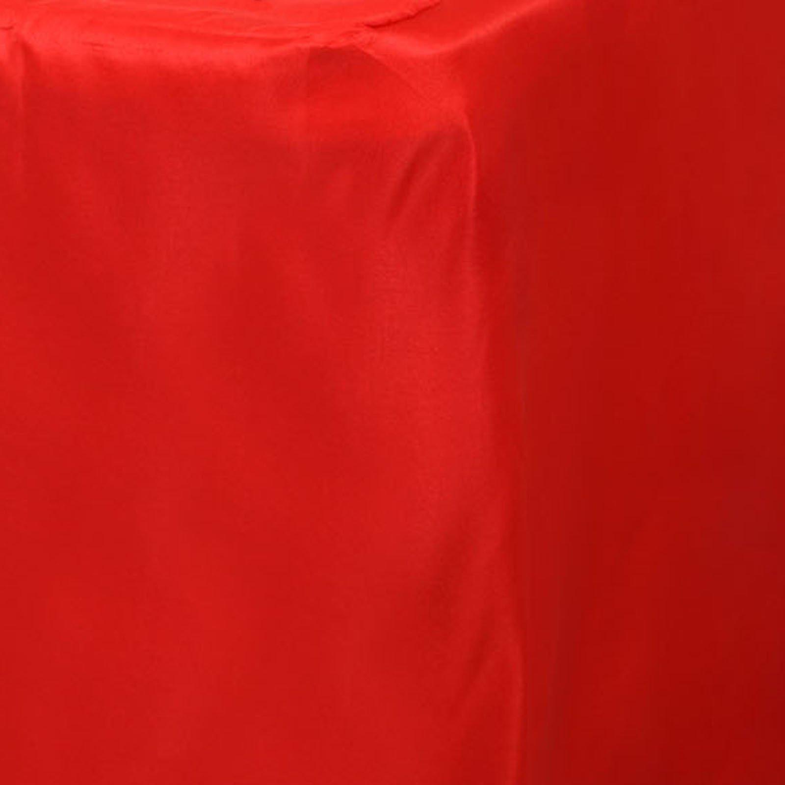 Red Durable & Easy - Care Fitted Polyester Tablecloth for 6FT Rectangular Tables