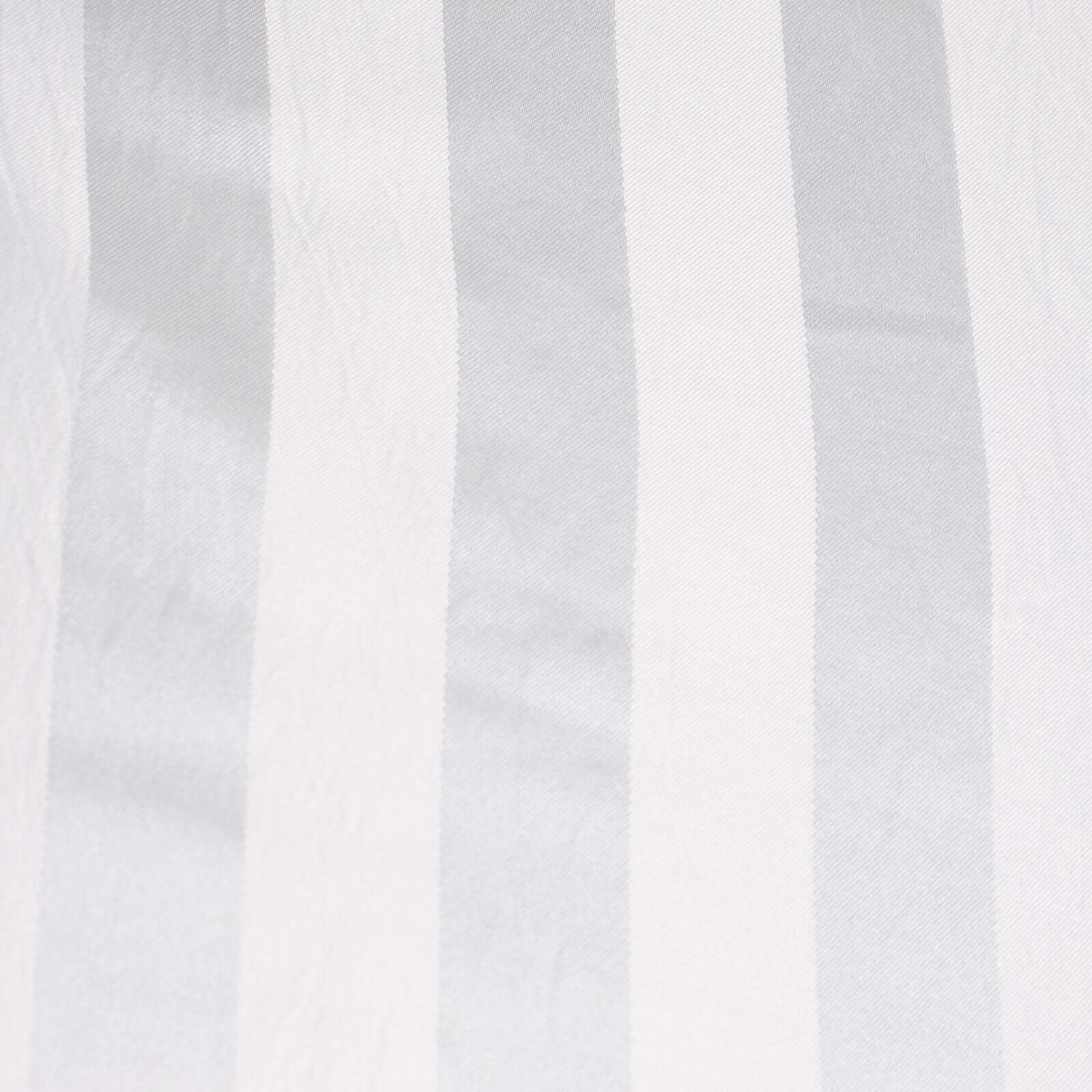 Silky Smooth Seamless White Satin Round Tablecloth with Glossy Stripes - Ideal for Weddings