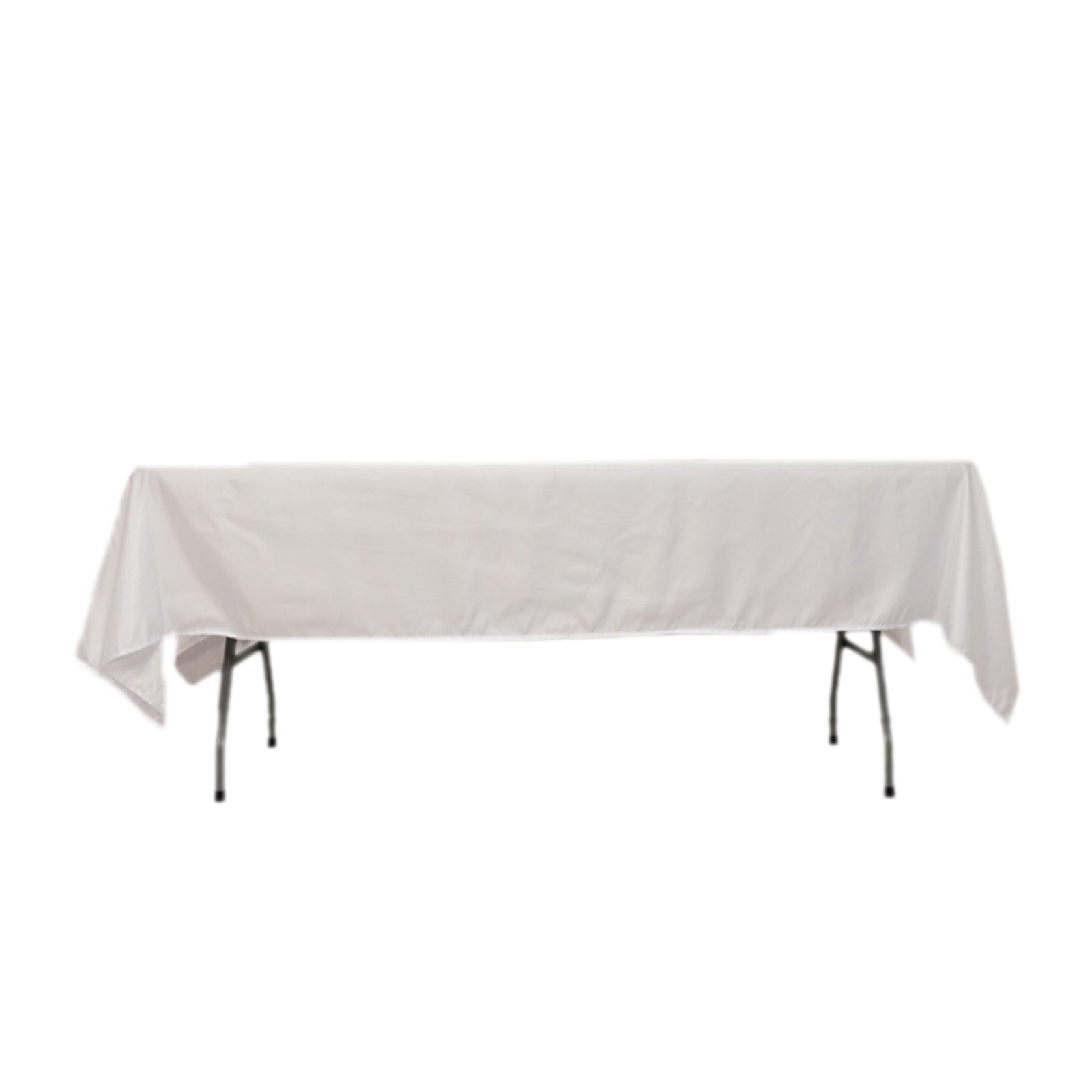 Premium White Lamour Satin Rectangle Tablecloth (60x102) for Weddings and Banquets - Durable & Soft
