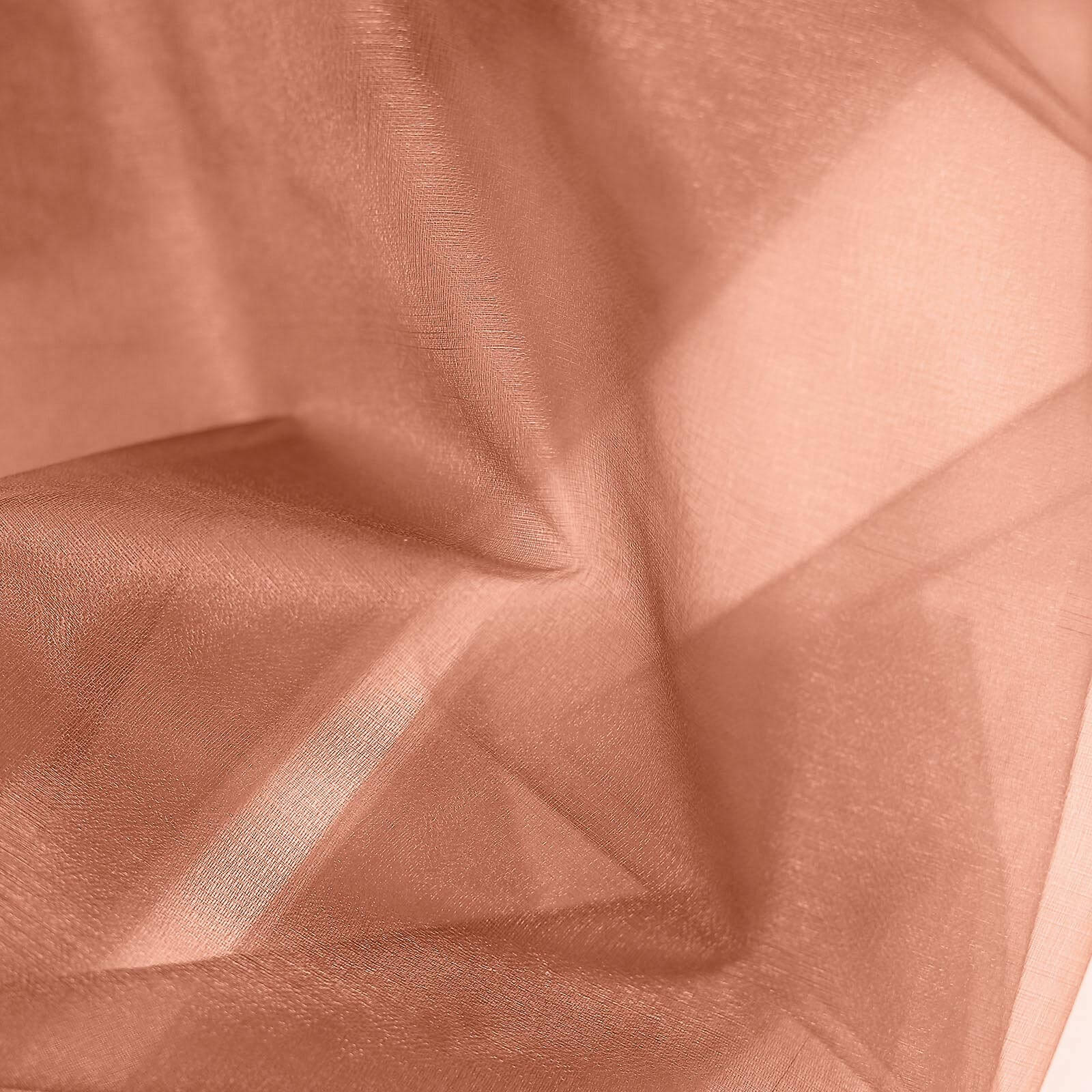 54-Inch Wide, 10-Yard Terracotta (Rust) High-Quality Sheer Chiffon Fabric Bolt for DIY