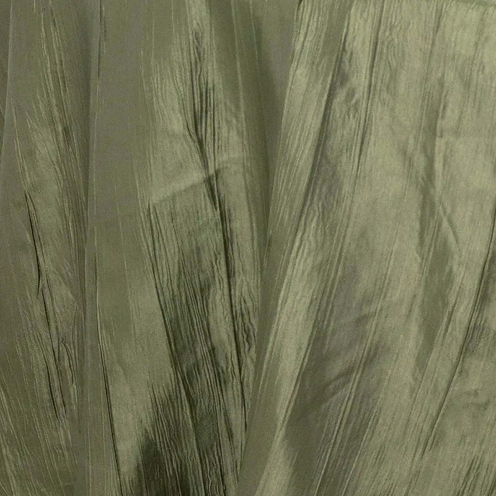 Hot! Seamless Crinkle Taffeta 132' Round Tablecloth in Dusty Sage Green