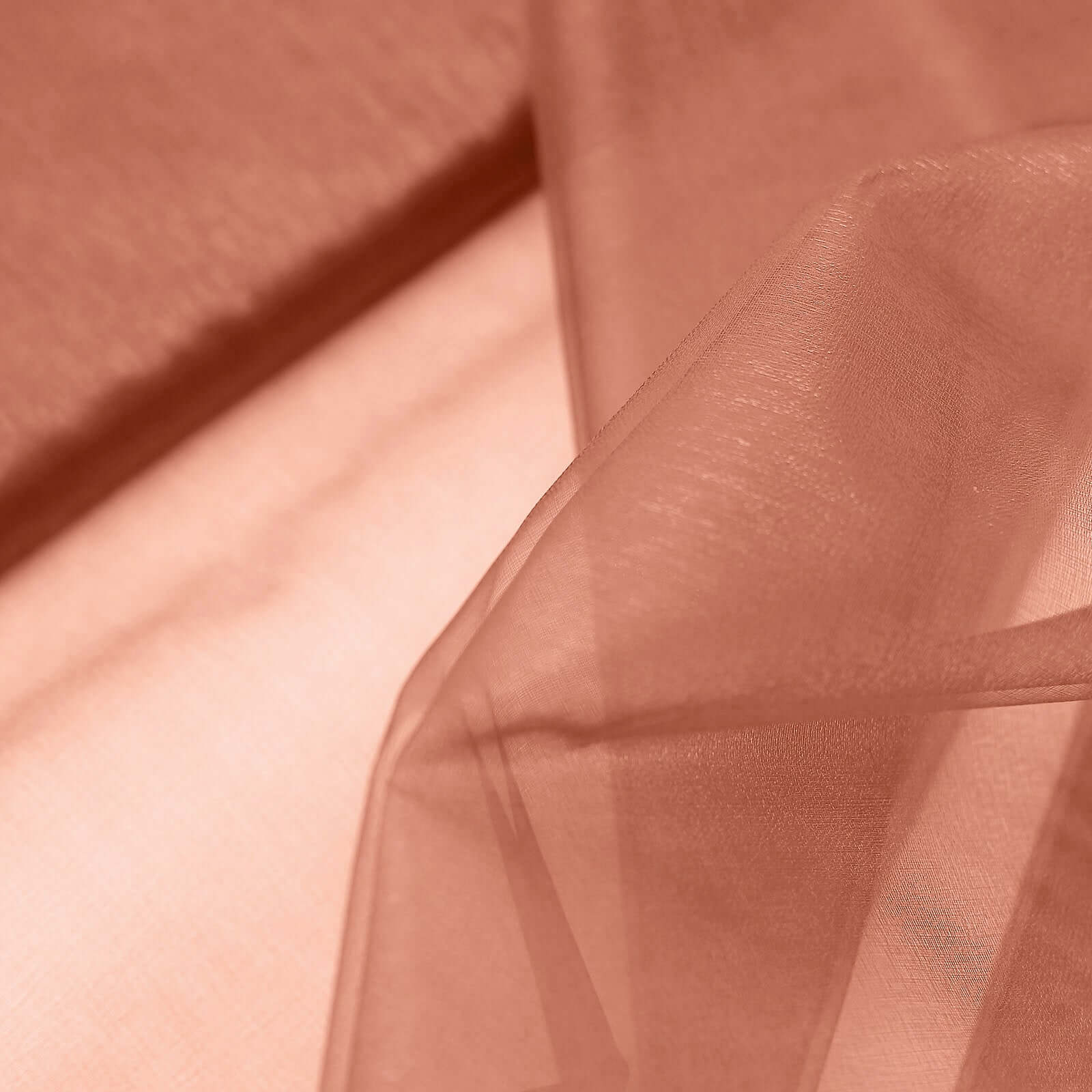 54-Inch Wide, 10-Yard Terracotta (Rust) High-Quality Sheer Chiffon Fabric Bolt for DIY