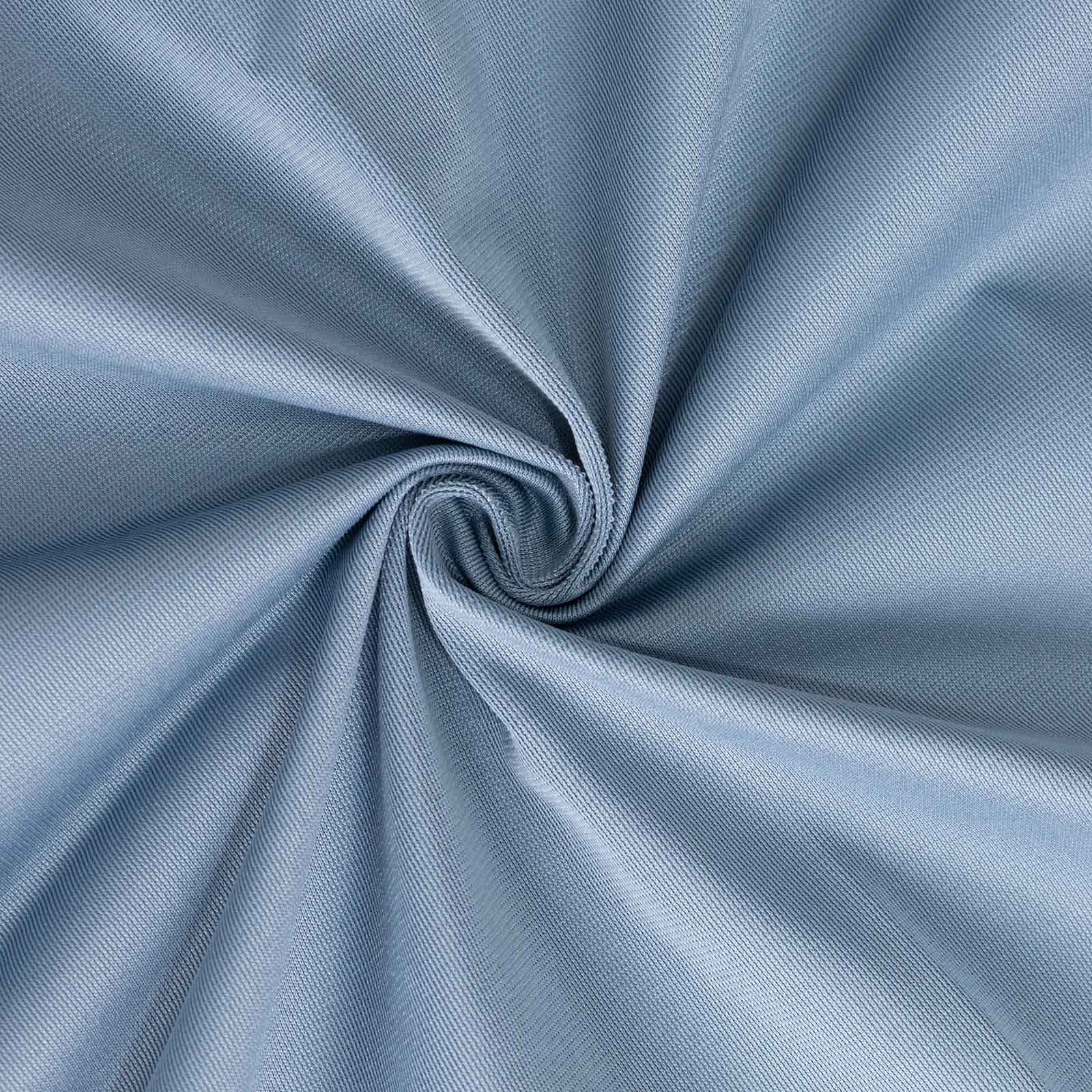 Wrinkle-Free, Stain-Resistant Dusty Blue Scuba Polyester 90x132 Rectangular Tablecloth