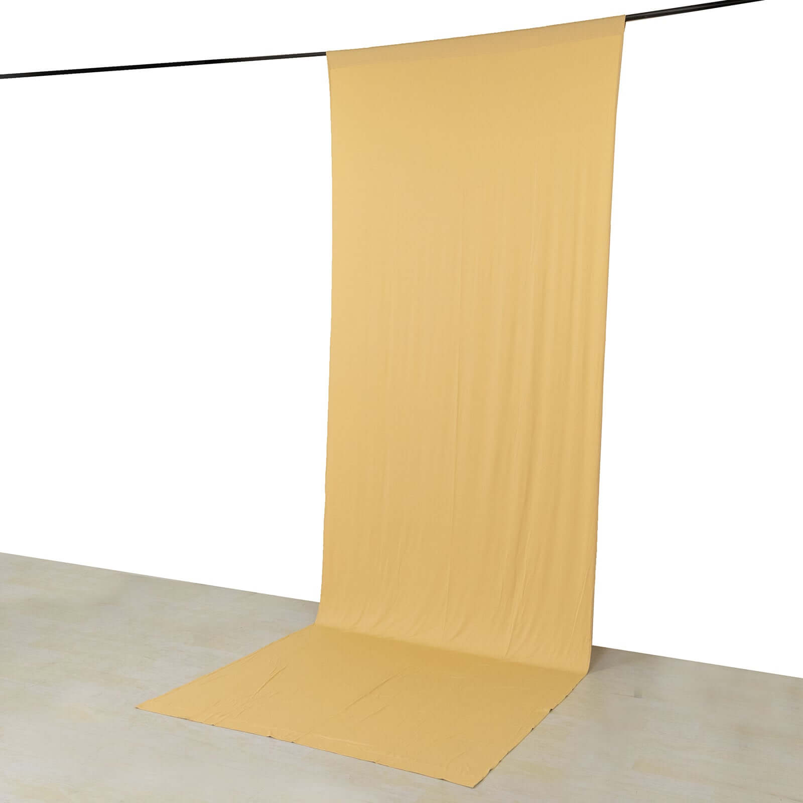 Hot! Champagne 4-Way Stretch Wrinkle-Free Spandex Event Curtain - 5ftx14ft