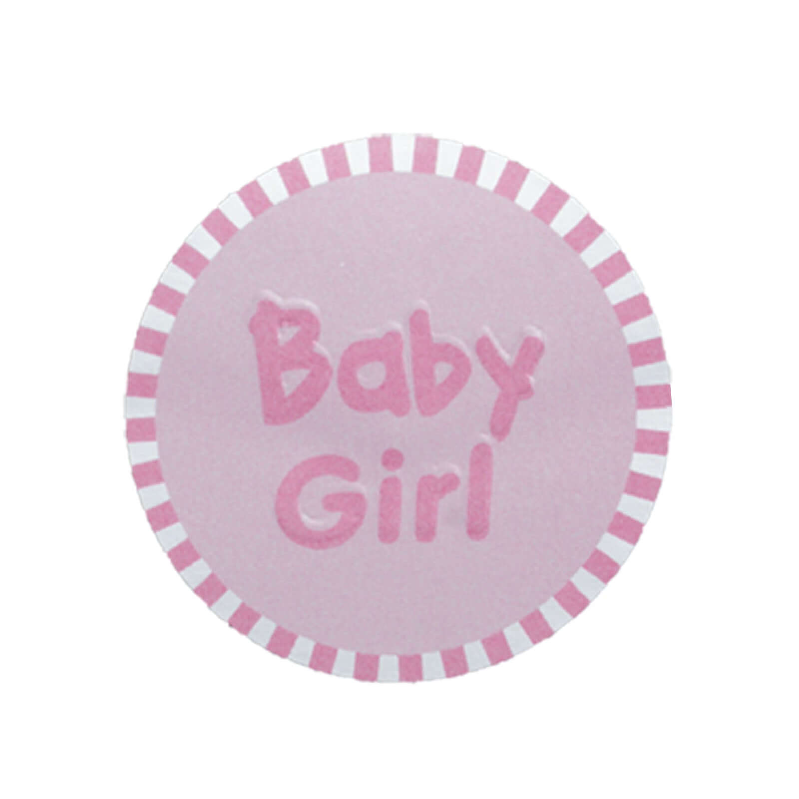 100 Pieces 1-Inch Round Pink Stickers for Baby Girl Baby Shower Favors