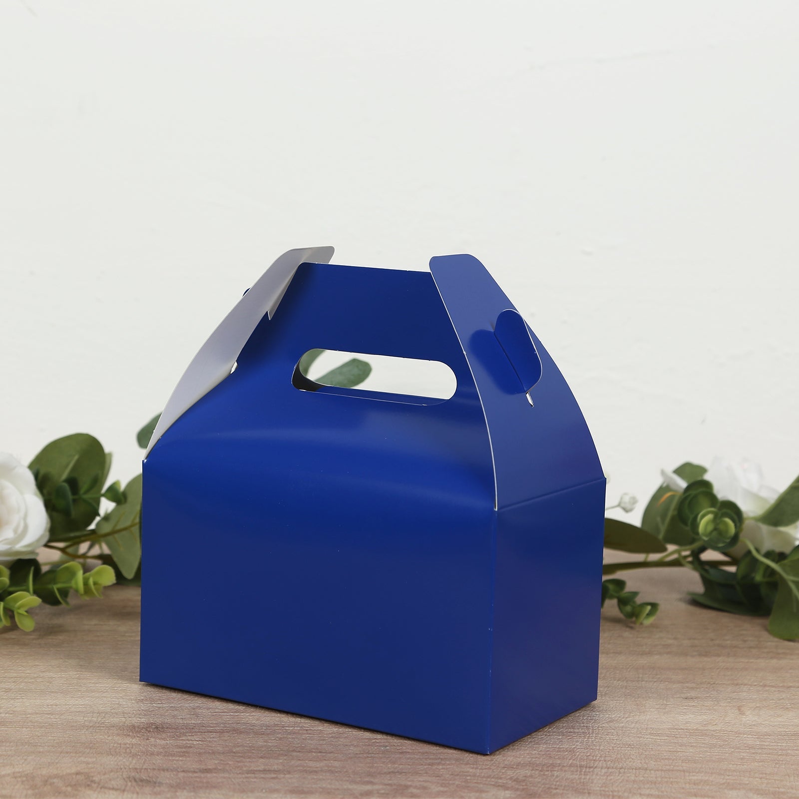 25-Pack Royal Blue Party Favor Tote Gable Candy Gift Boxes