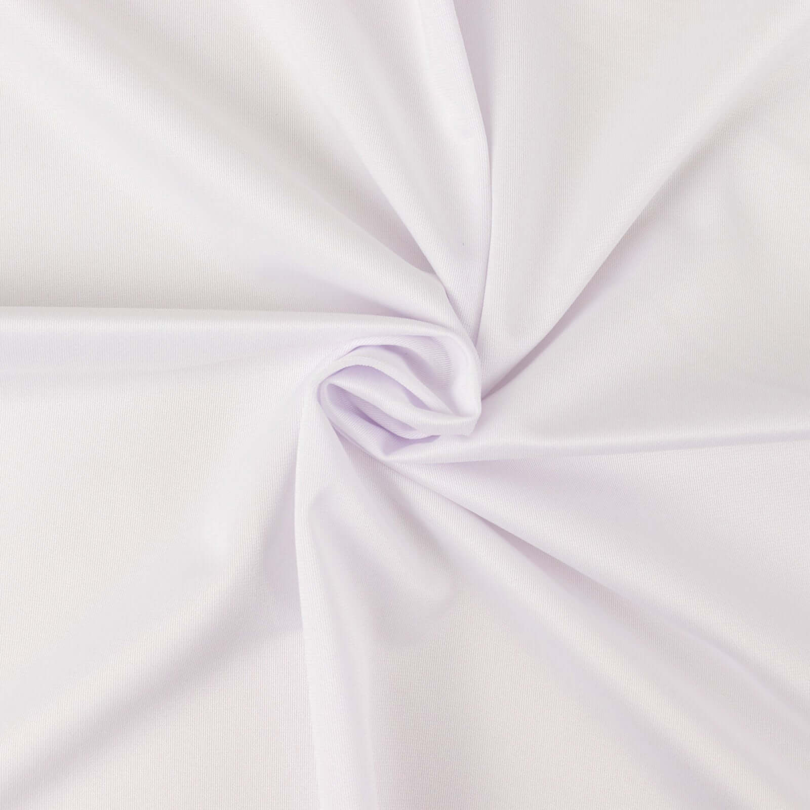 Premium Wrinkle-Free, Stain-Resistant White Scuba Tablecloth for Weddings & Parties