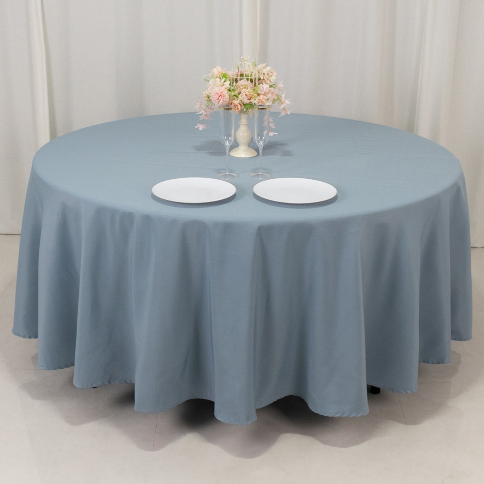 Wrinkle-Resistant 220GSM Dusty Blue Premium Polyester 108