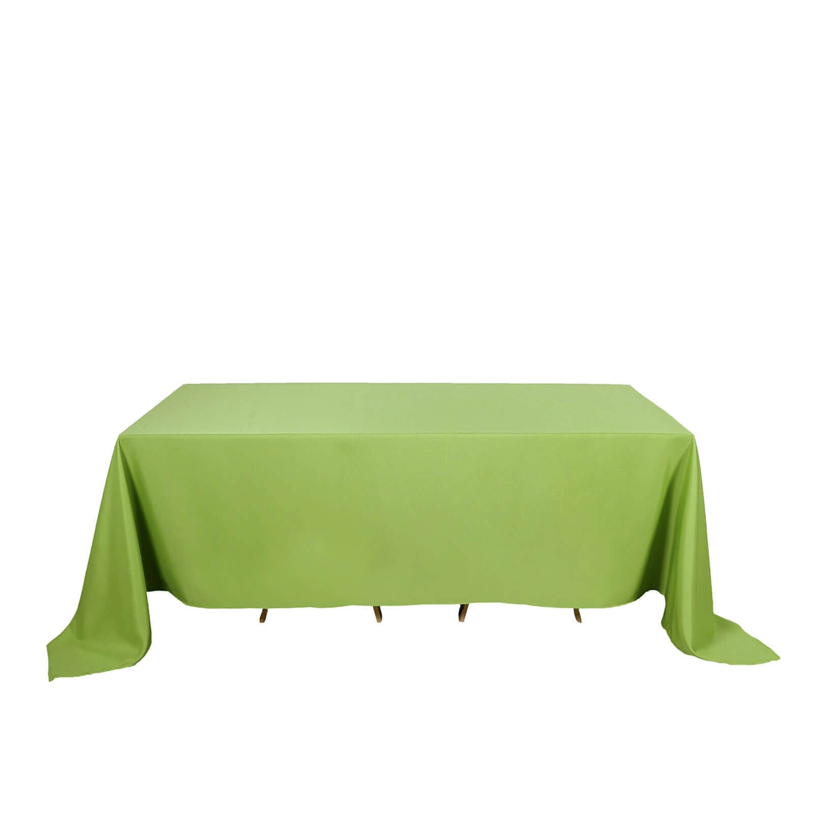 Wrinkle-Resistant Seamless Apple Green Polyester 90x132 Rectangle Tablecloth