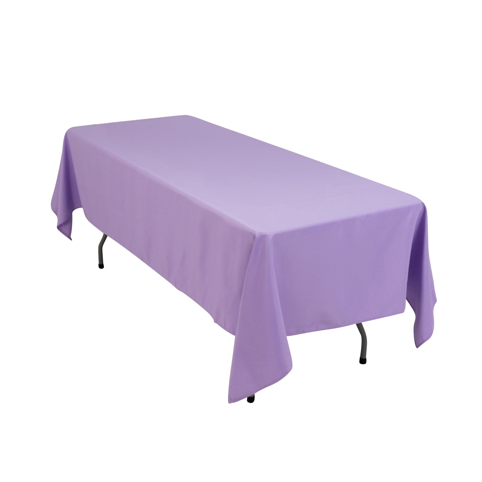 Hot Sale! Durable 220GSM Wrinkle-Resistant Lavender Lilac Premium Polyester Rectangle Tablecloth 60x102