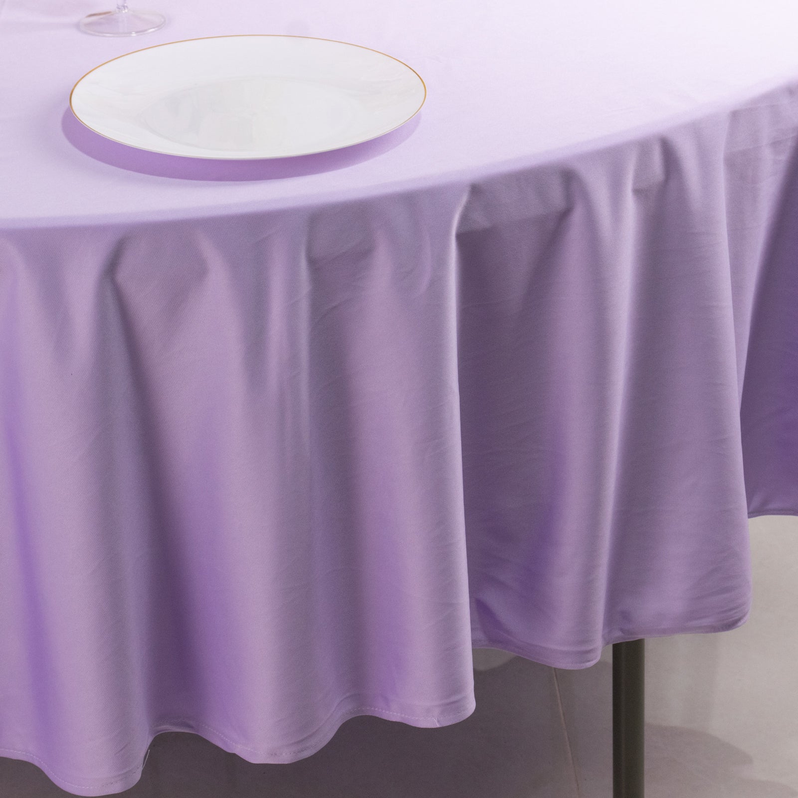 Hot Sale! Premium Wrinkle-Free & Stain-Resistant Lavender Scuba 90-Inch Round Tablecloth