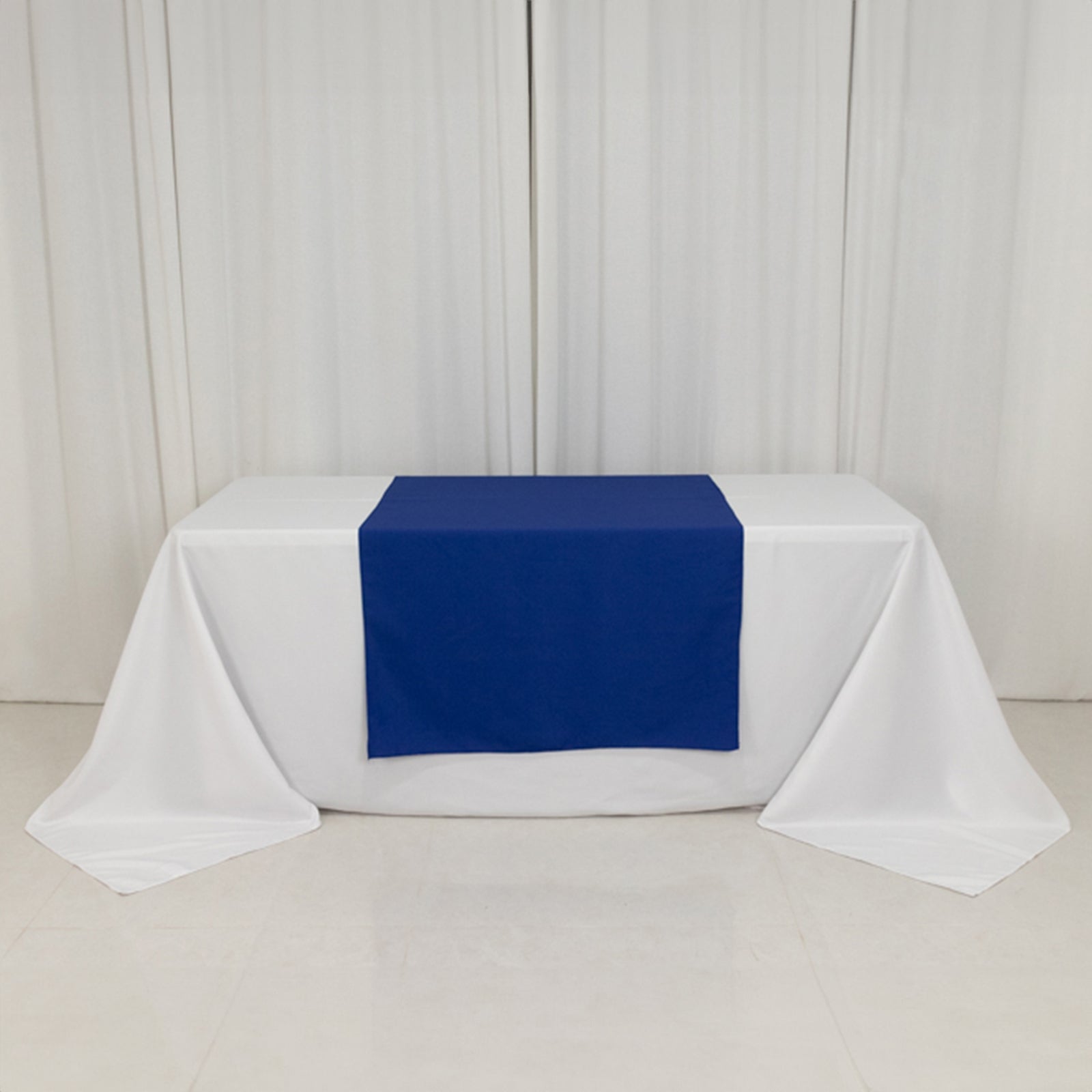 Extra Wide Royal Blue 36x72 Premium Polyester Sublimation Printable Table Runner