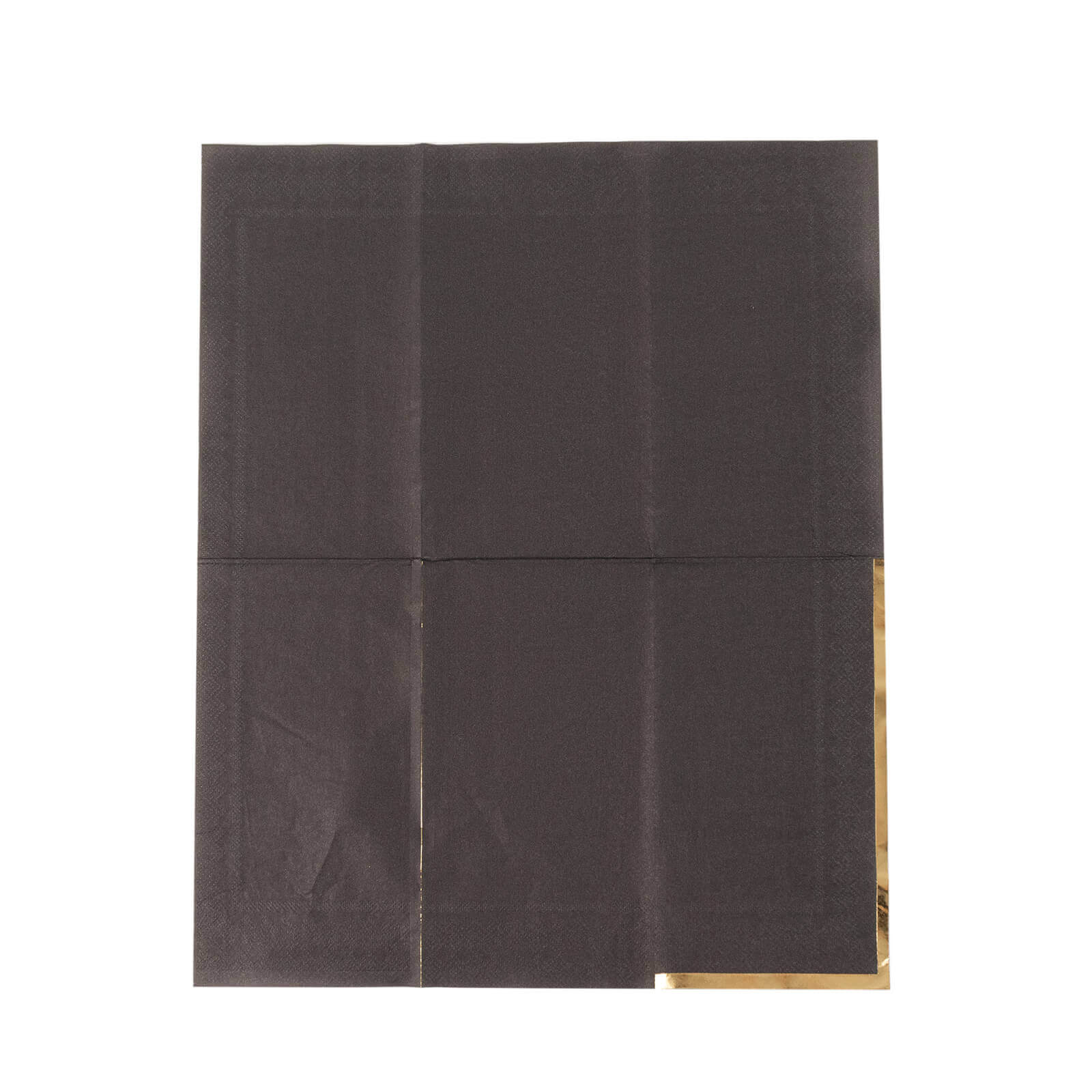 Hot! 50-Pack 2-Ply Black Paper Dinner Napkins with Gold Foil Edge - Ideal for Parties