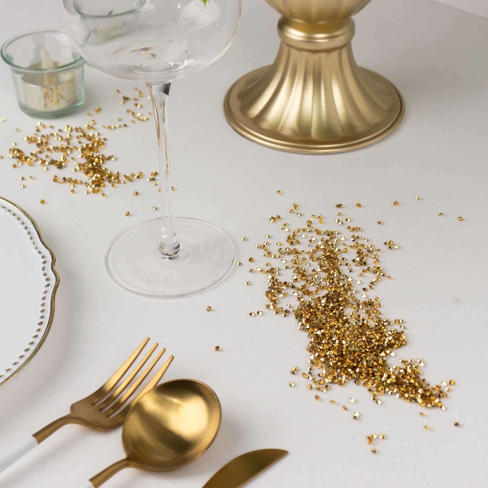 Hot Deal! 14400 Pcs 3mm Gold Faux Diamond Rhinestone Vase Fillers for Wedding Decor