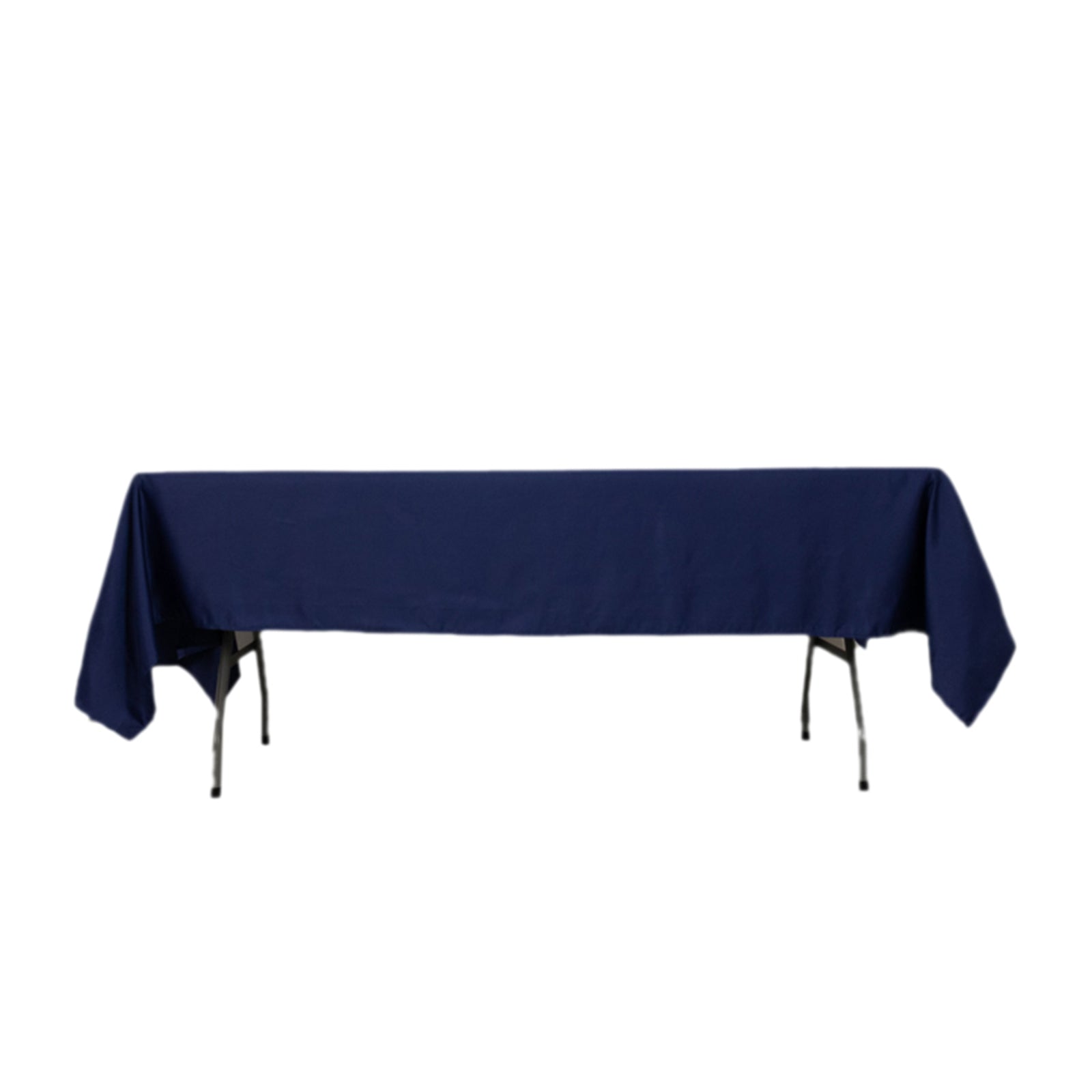 Navy Blue Lamour Satin Rectangle Tablecloth (60x102) - Durable & Soft