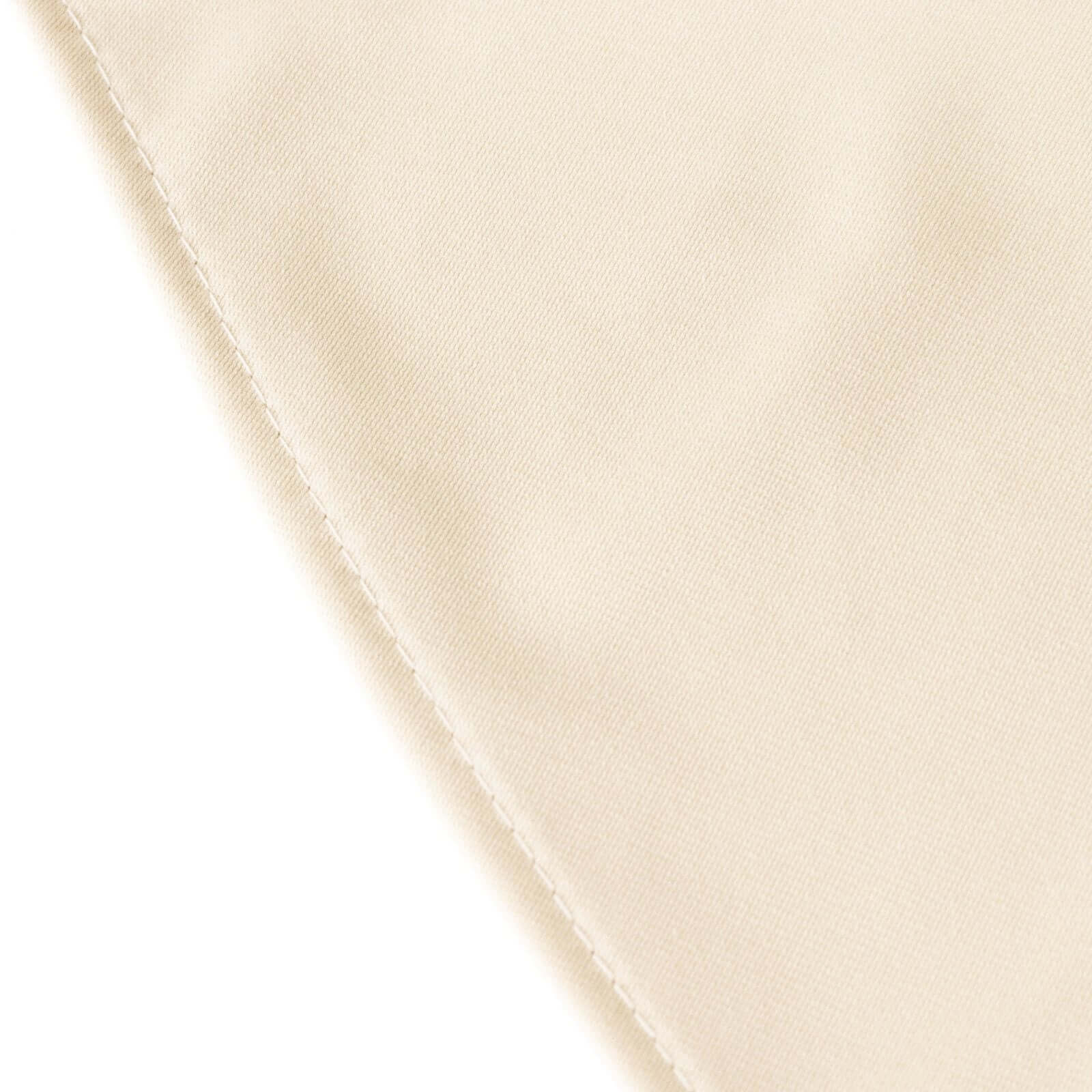 Premium Beige 120' Scuba Round Tablecloth - Wrinkle & Stain Free