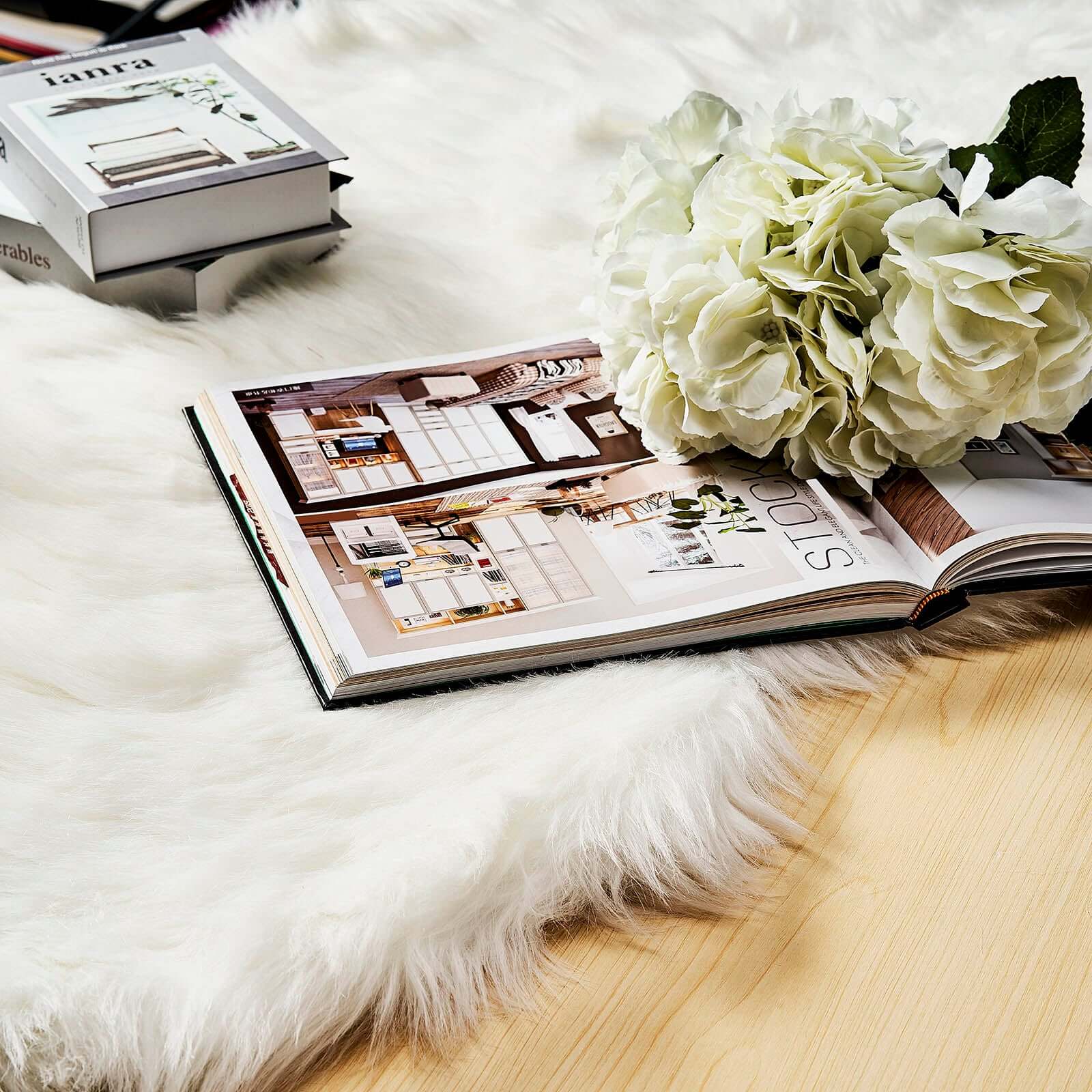 Get This Ultra Soft 6ft x 2ft White Faux Sheepskin Area Rug Runner