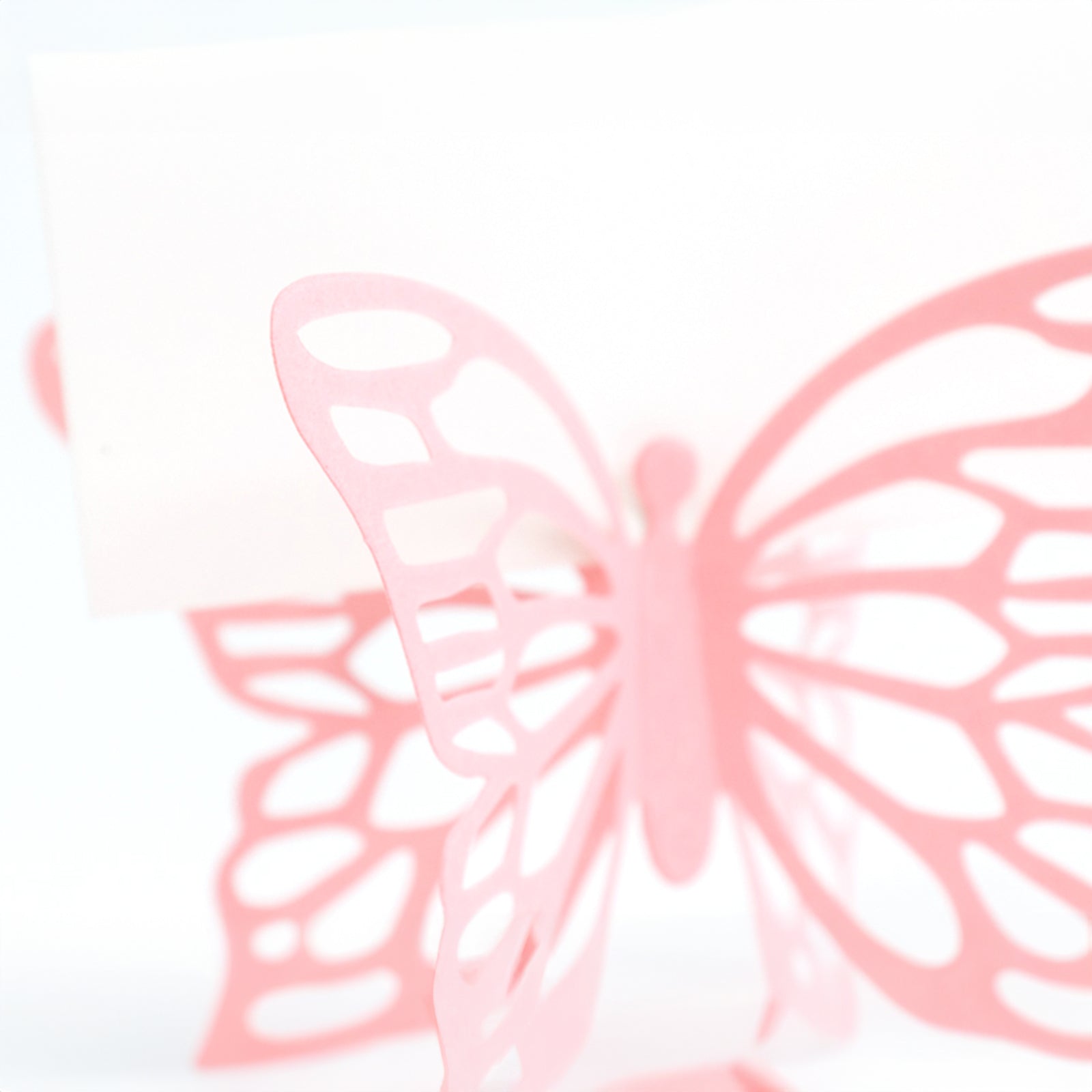25-Pack Pink Paper Butterfly Place Card Holders with Printable White Cards - 3D Free Standing Table Number Stands (3x5) - High Quality Deal
