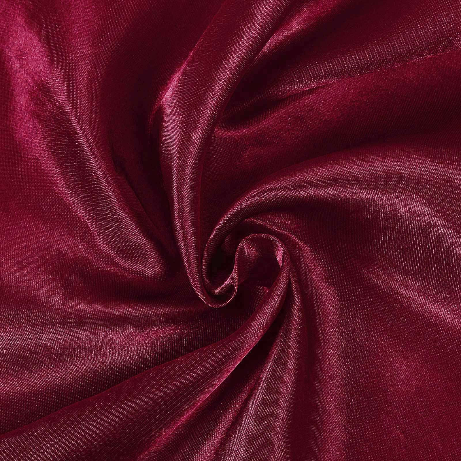 Exclusive Burgundy Satin 90x132 Seamless Rectangular Tablecloth