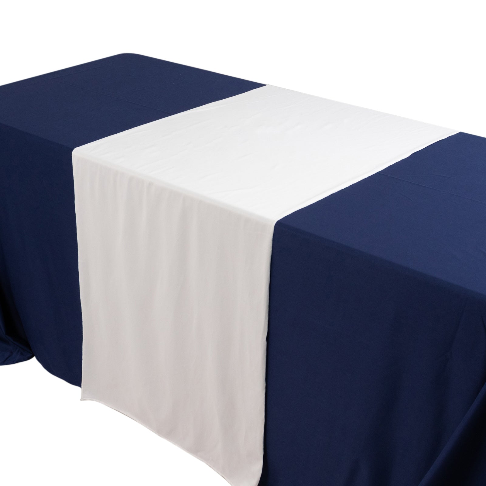 Extra Wide White 24x72 Premium Polyester Table Runner for Custom Event Branding