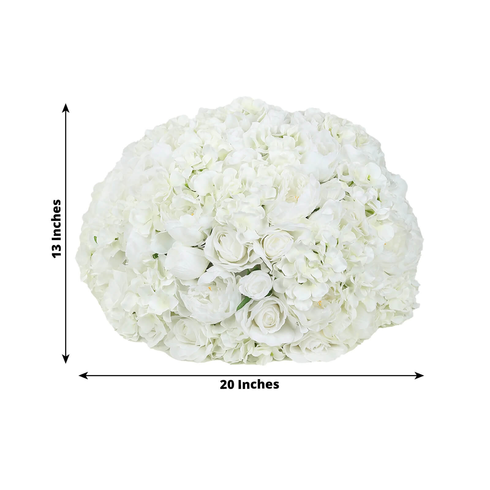 Huge Sale! Large Ivory Artificial Rose Flower Balls for Wedding Centerpieces, Pre - Arranged Silk Rose Bouquet Table Decor