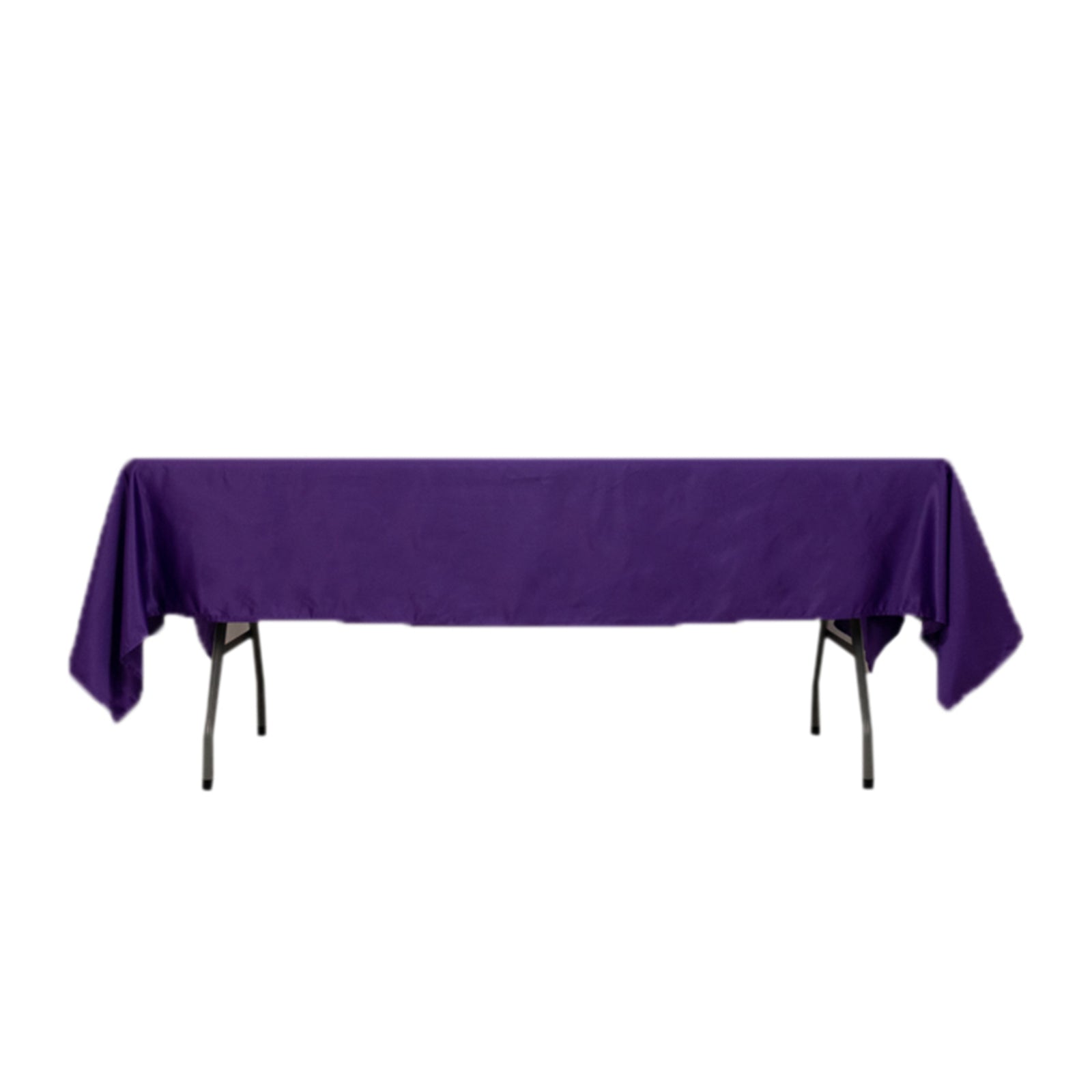 Purple Lamour Satin 60x102 Rectangle Tablecloth - Durable & Silky Soft, Ideal for Events