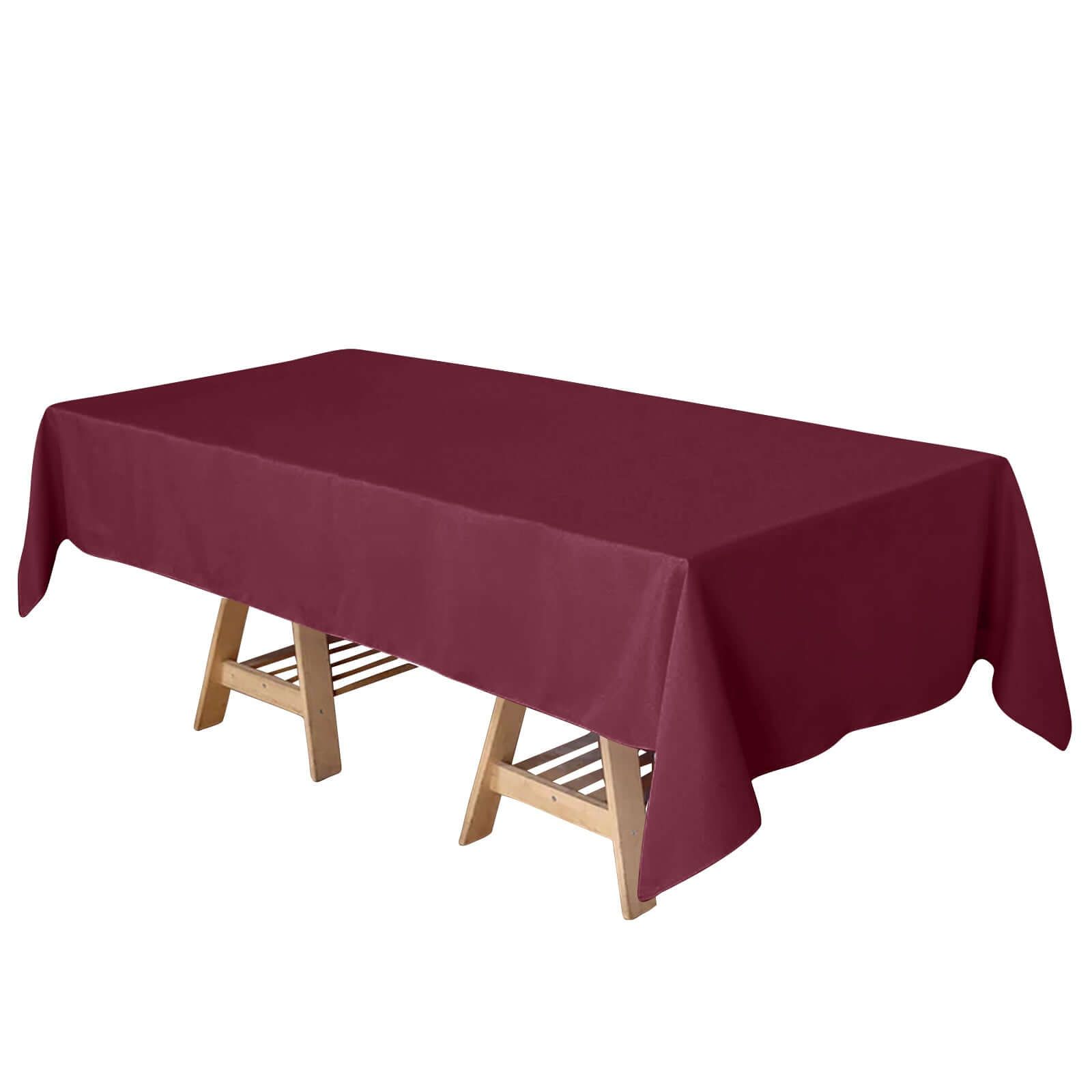 Stylish and Durable Burgundy Polyester 60x102 Rectangle Tablecloth