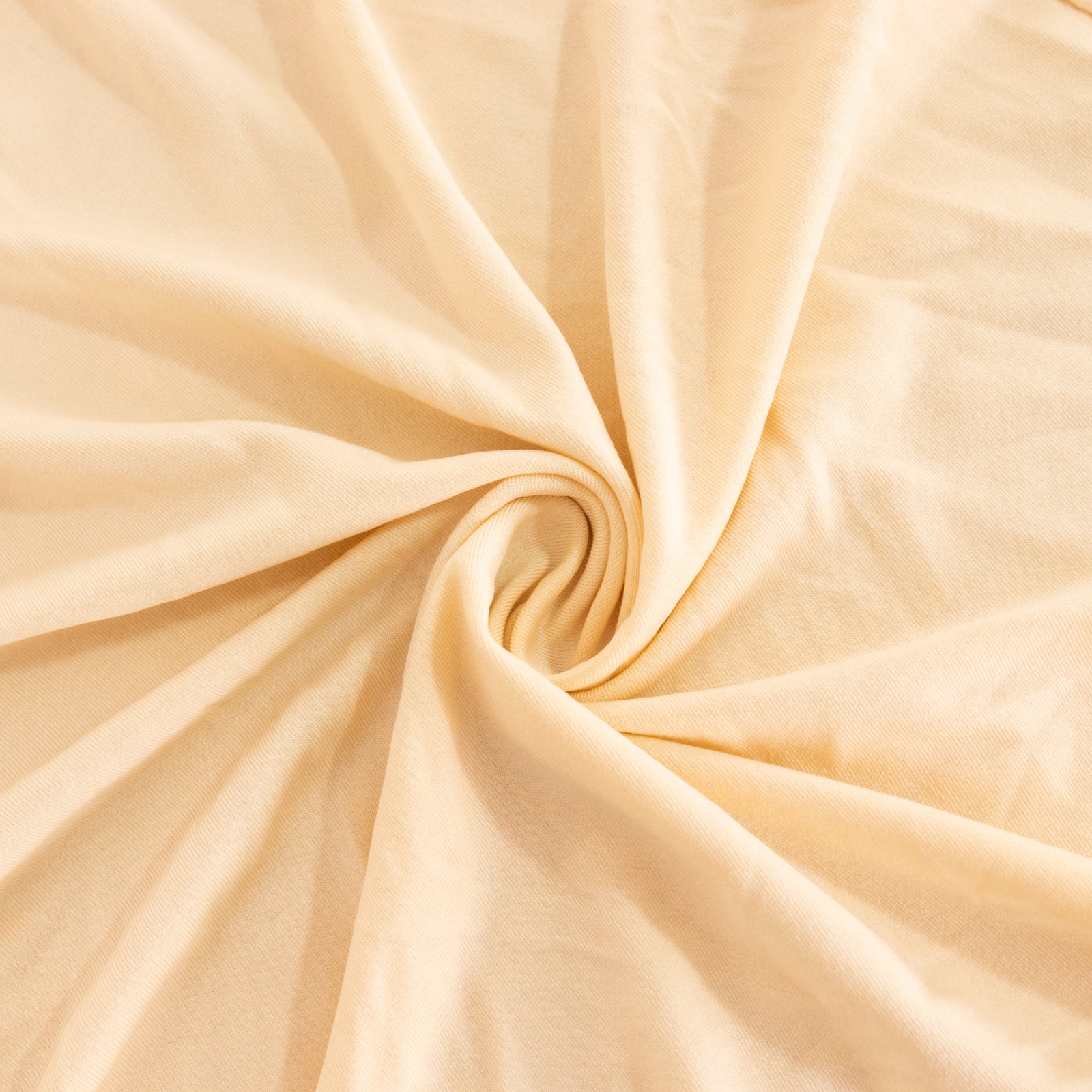 Beige Spandex Stretch Fitted Cocktail Table Cover (33 - 36 Round) - Easy Maintenance