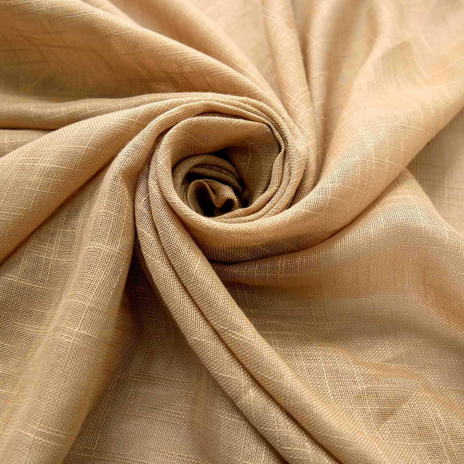 Natural Faux Linen 108 Round Wrinkle-Resistant Tablecloth - High Quality