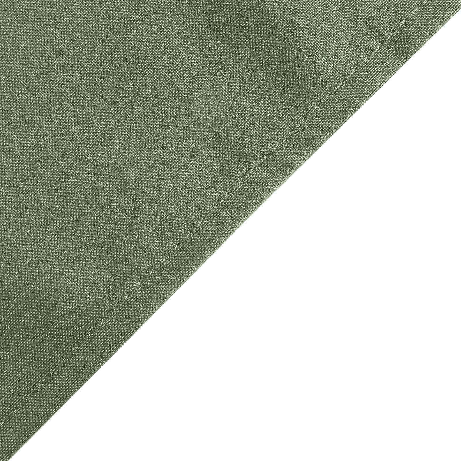 Olive Green Polyester Wrinkle-Resistant 60x126 Rectangle Tablecloth - Great for Events