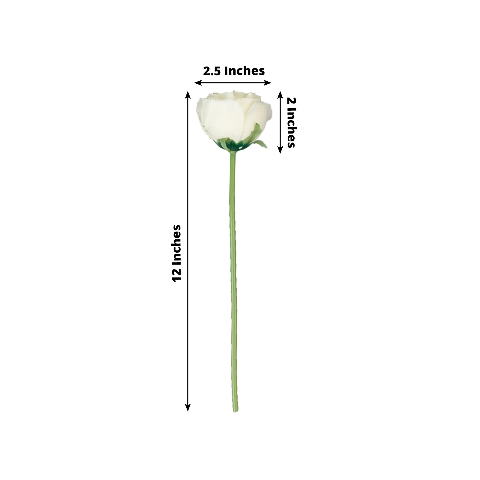 10 Pieces High - Quality Ivory Artificial Single - Stem Silk Roses for Stunning Flower Arrangements