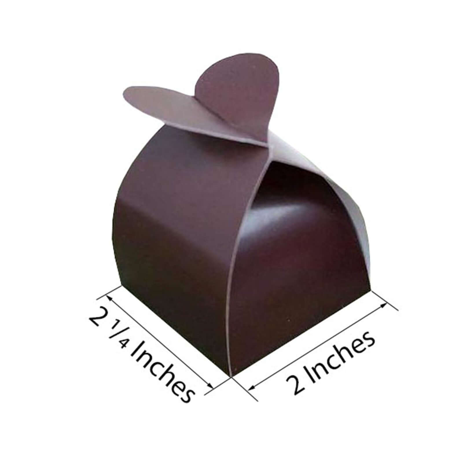 Special Offer! 100-Piece Chocolate Heart-Shaped Twist Top Boxes for Wedding Favors and Gifts