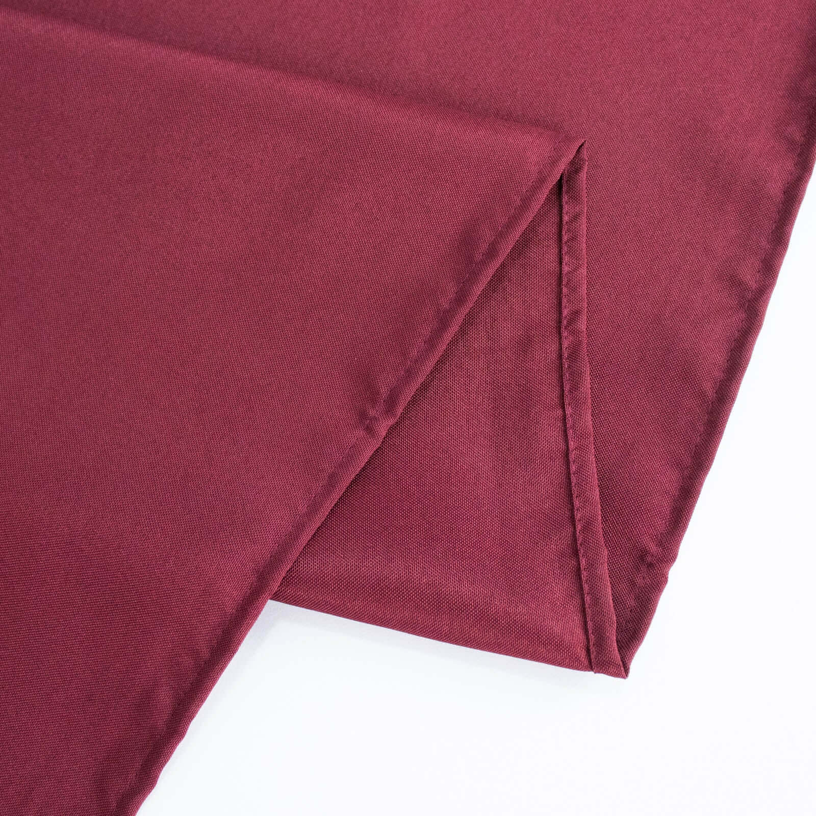 Exclusive Offer! 90-Inch Round Burgundy Premium Polyester Tablecloth, Stain & Wrinkle Resistant, 220GSM