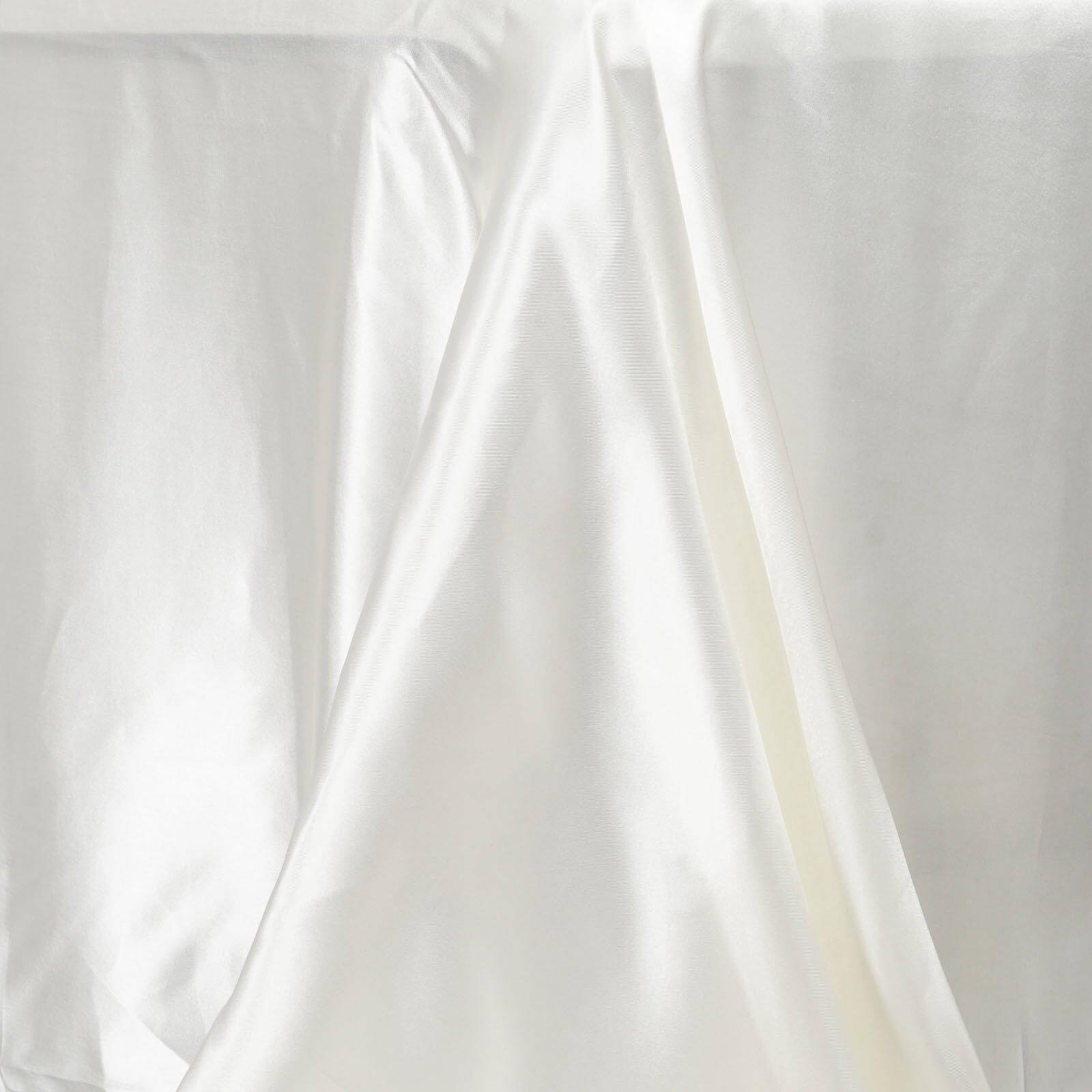 Ivory Seamless Satin Rectangular 90x156 Tablecloth for Various Events