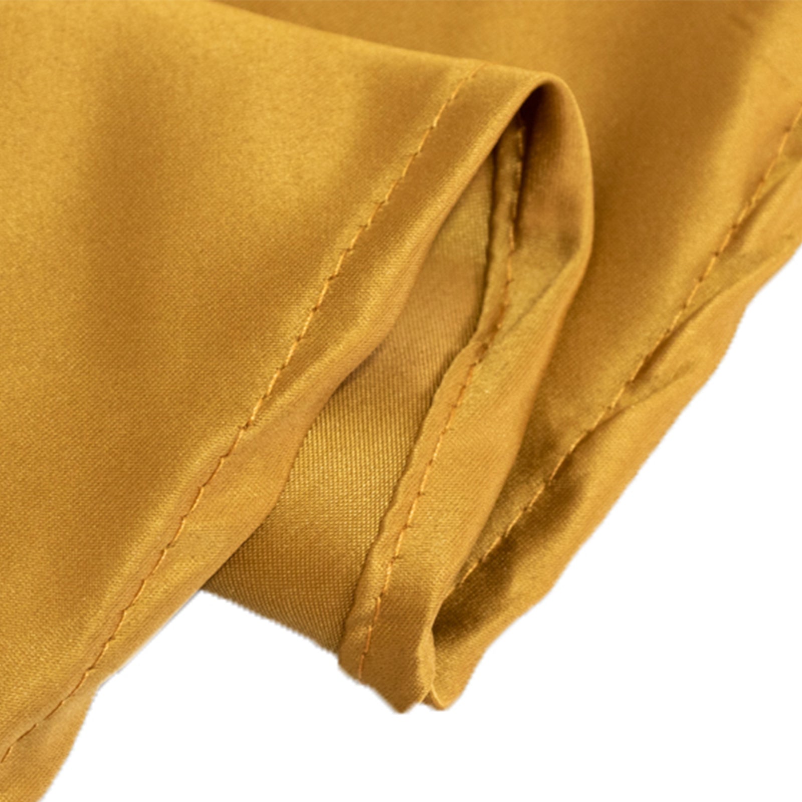 Exclusive Gold Lamour Satin 120-Inch Round Tablecloth for Upscale Events