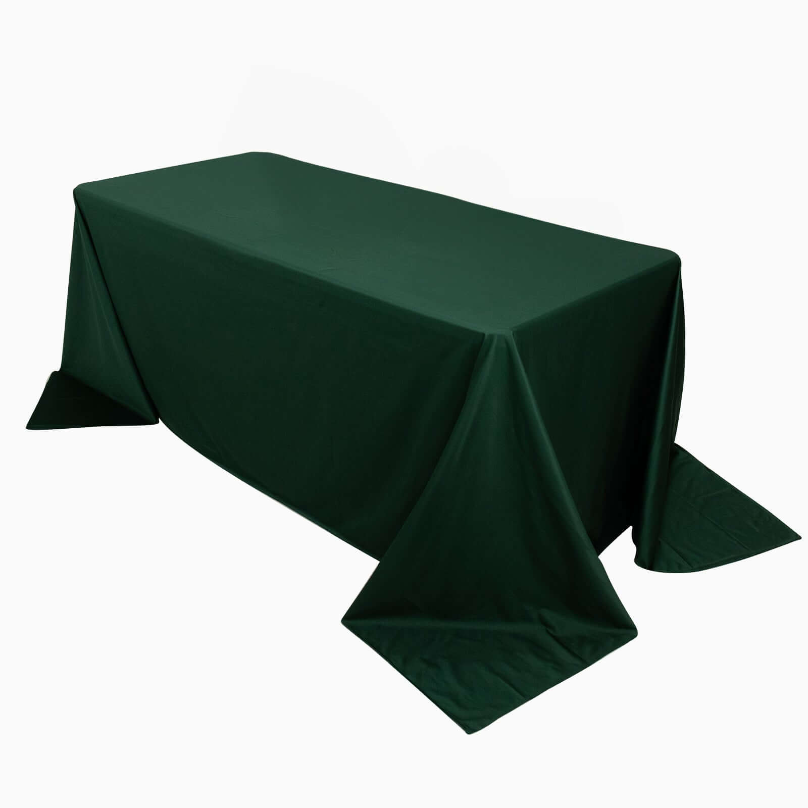 Wrinkle-Free, Stain-Resistant Premium Scuba 90x132 Emerald Green Rectangular Tablecloth