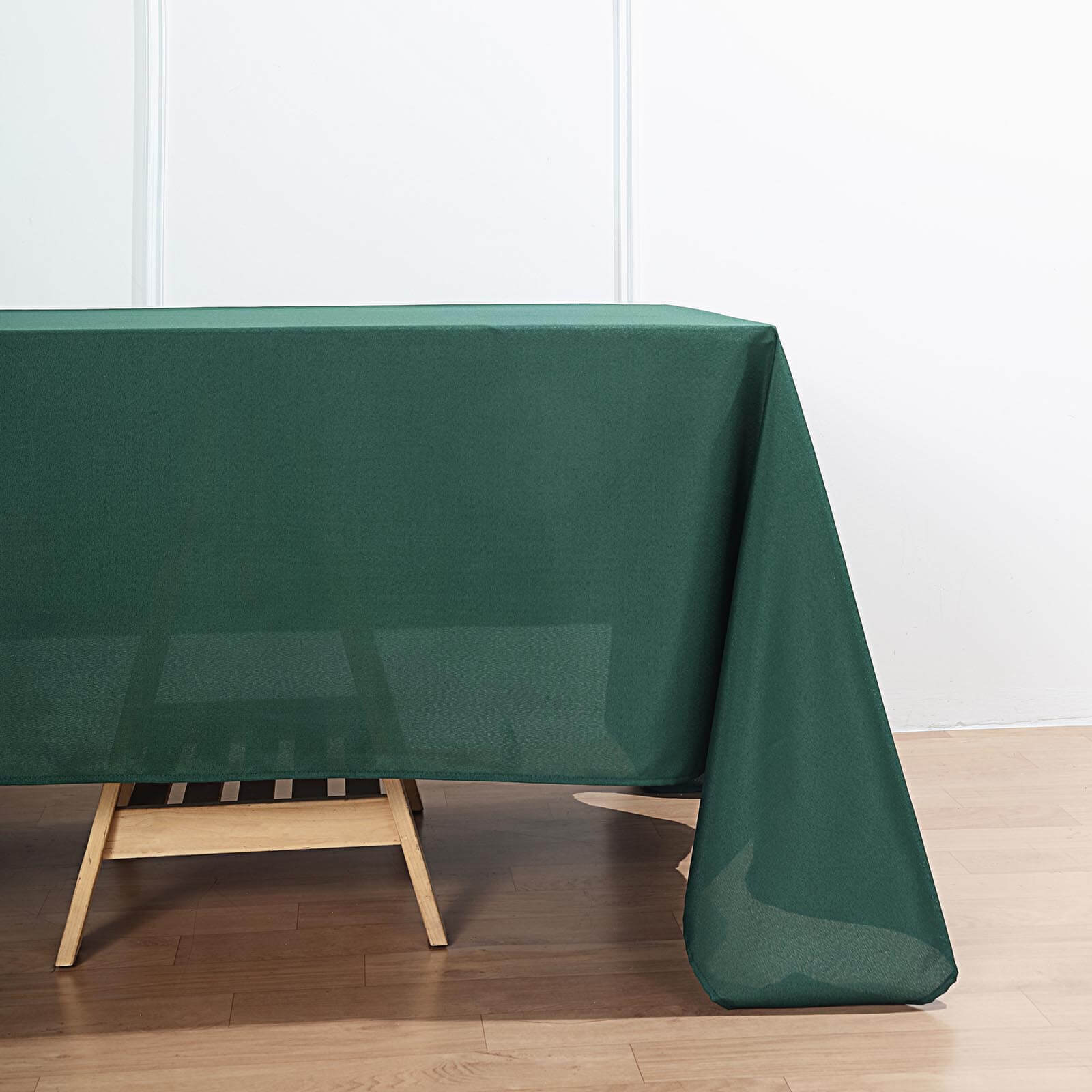 Hot Sale! Durable and Stylish 72x120 Polyester Rectangle Tablecloth in Hunter Emerald Green