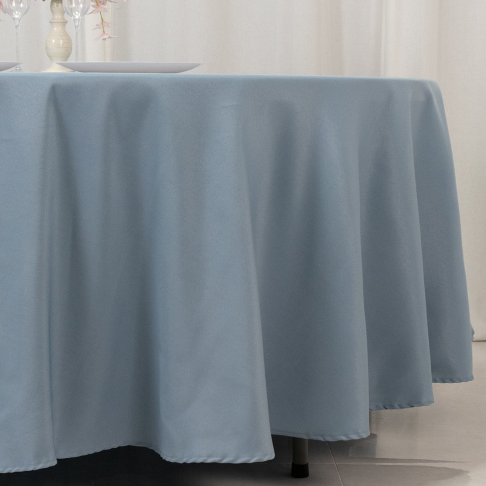 Wrinkle-Resistant 220GSM Dusty Blue Premium Polyester 108