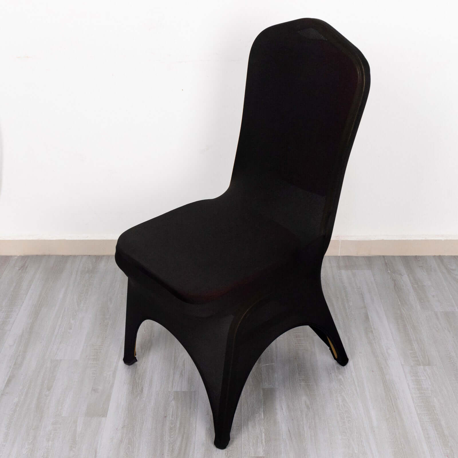 Hot! Black Premium Stretch Spandex Banquet Chair Cover - Durable 160GSM Fabric with 3 - Way Arch & Foot Pockets