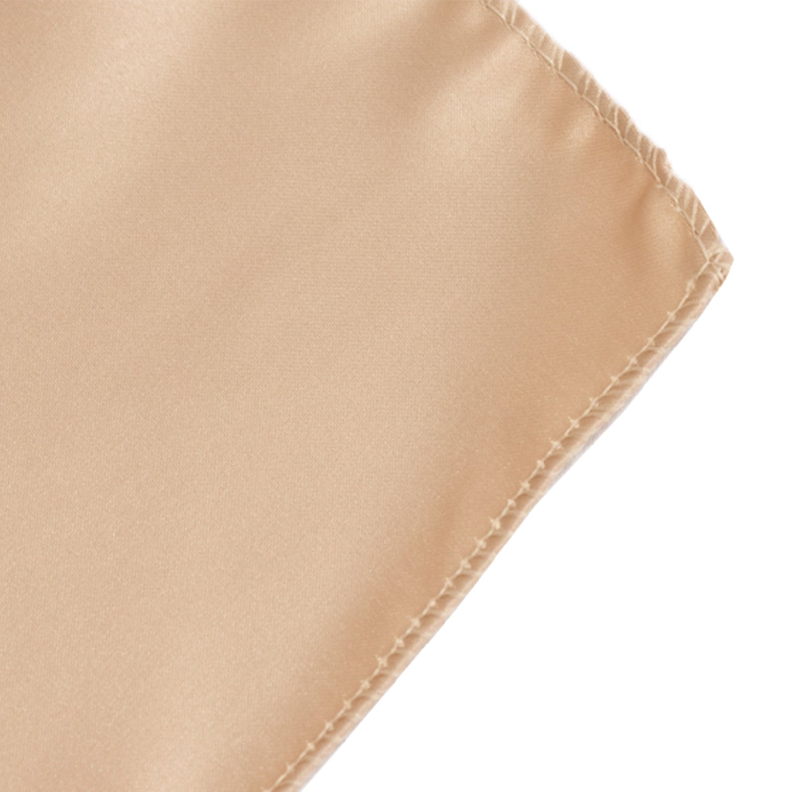 Nude Lamour Satin 72x72 Square Table Overlay with Smooth Finish