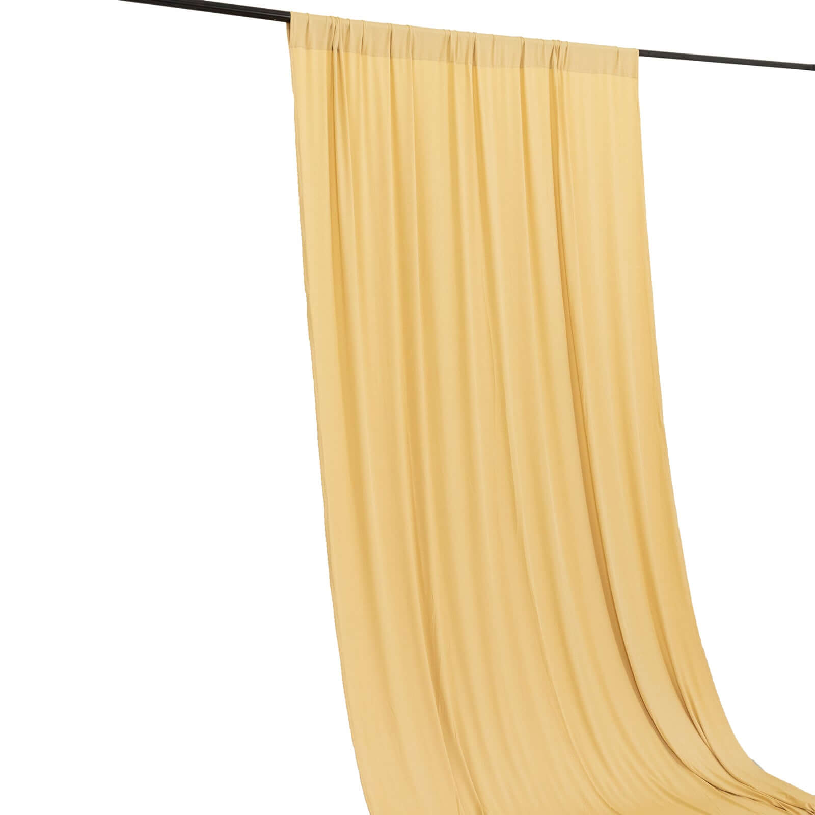 Hot! Champagne 4-Way Stretch Wrinkle-Free Spandex Event Curtain - 5ftx14ft