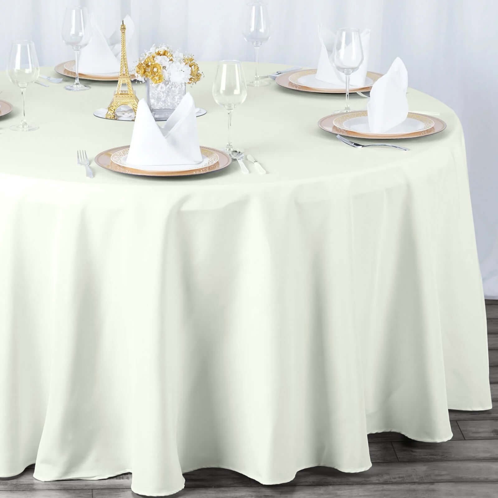 Hot Sale! Seamless 220GSM Wrinkle-Resistant Ivory Premium Polyester 132