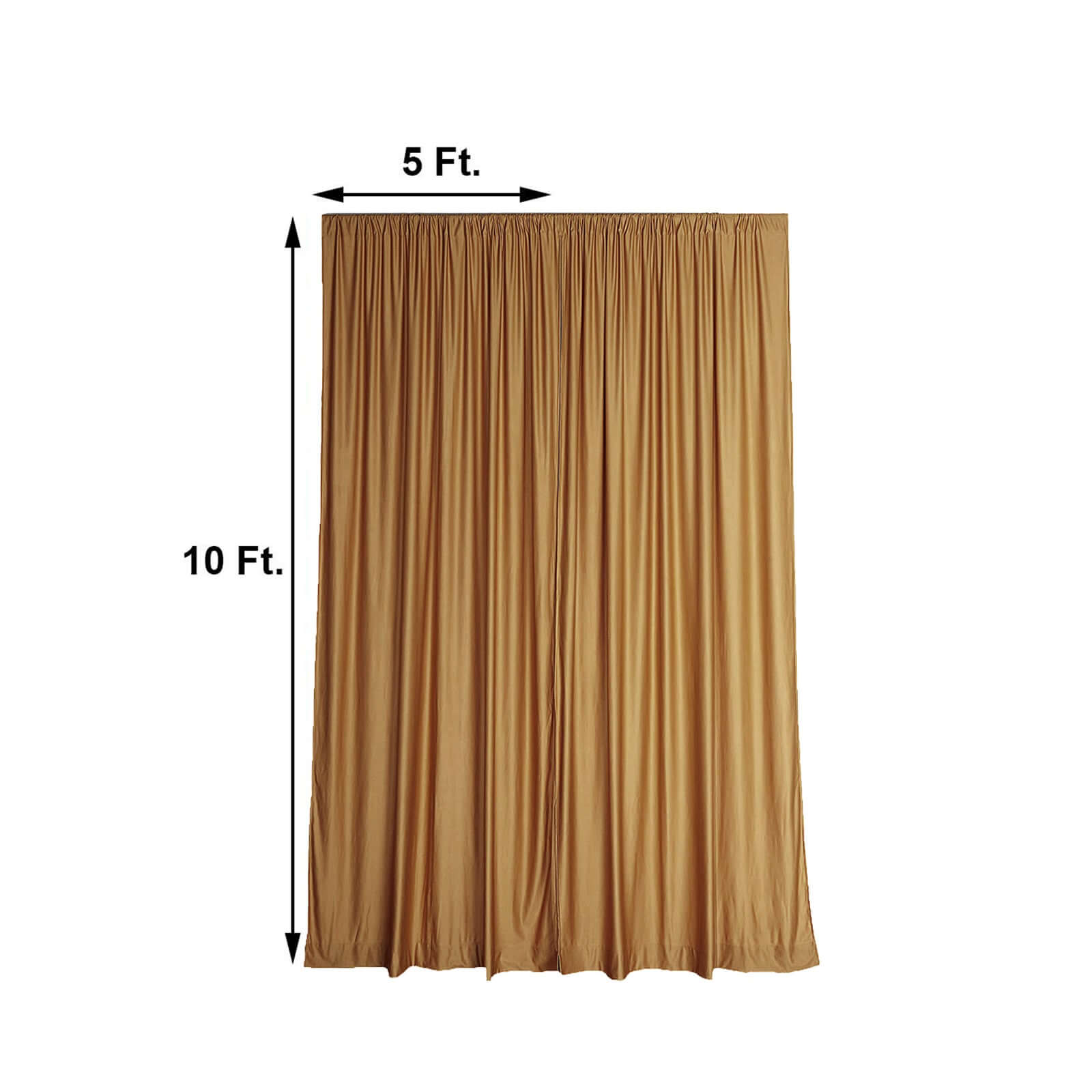 Hot Sale! 2 Pack 10ftx10ft Gold Scuba Polyester Flame - Resistant Wrinkle - Free Event Backdrop Curtains