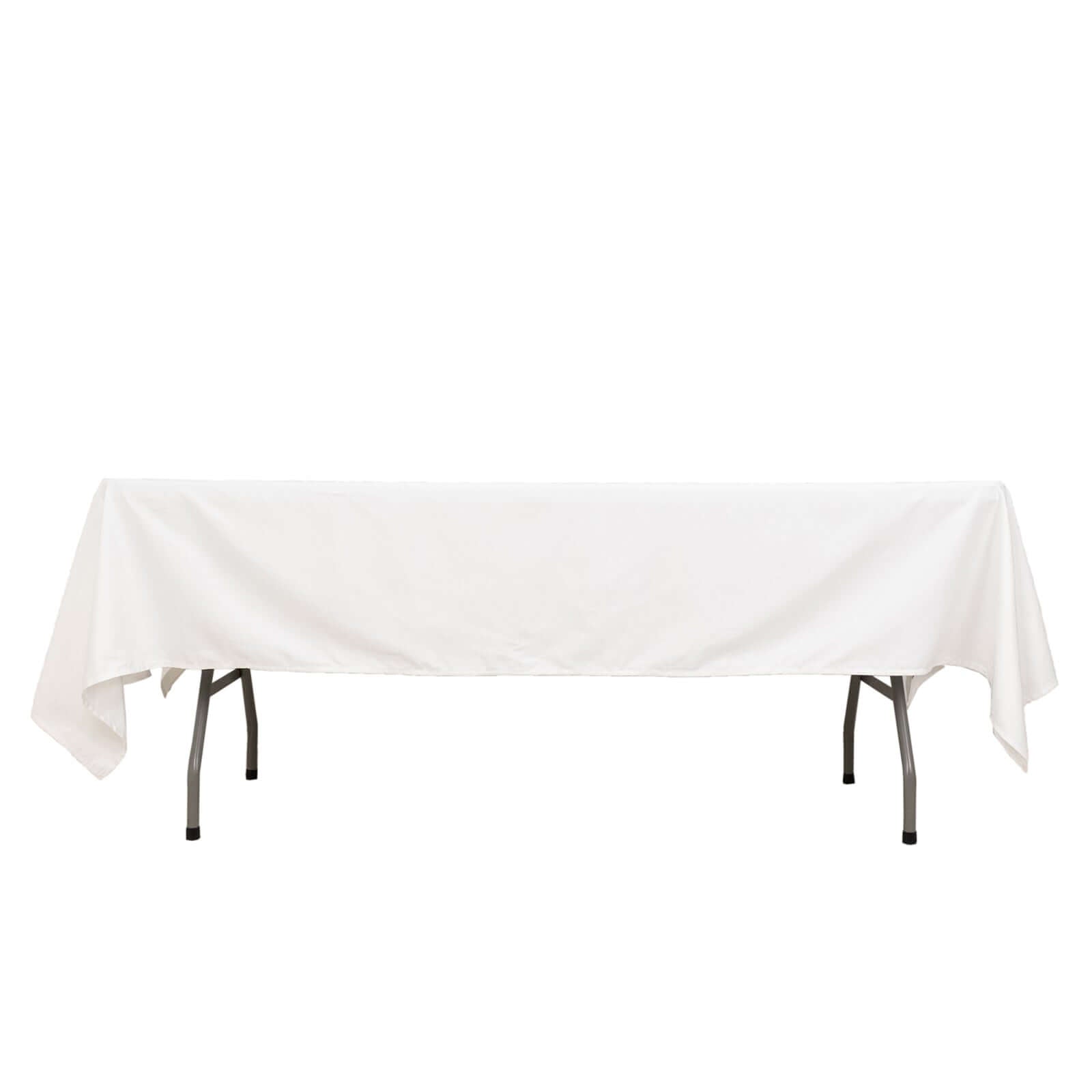 Soft and Breathable 100% Cotton White Rectangle Tablecloth, 60x102