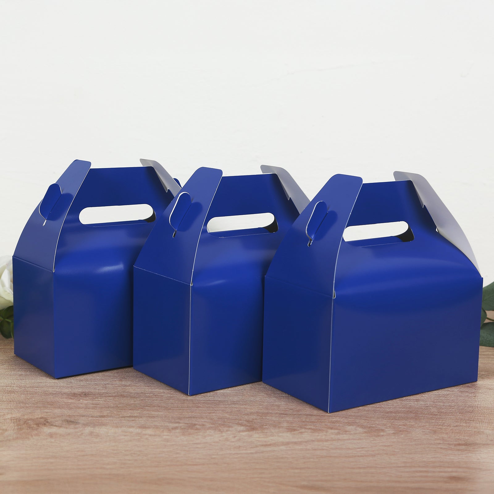 25-Pack Royal Blue Party Favor Tote Gable Candy Gift Boxes
